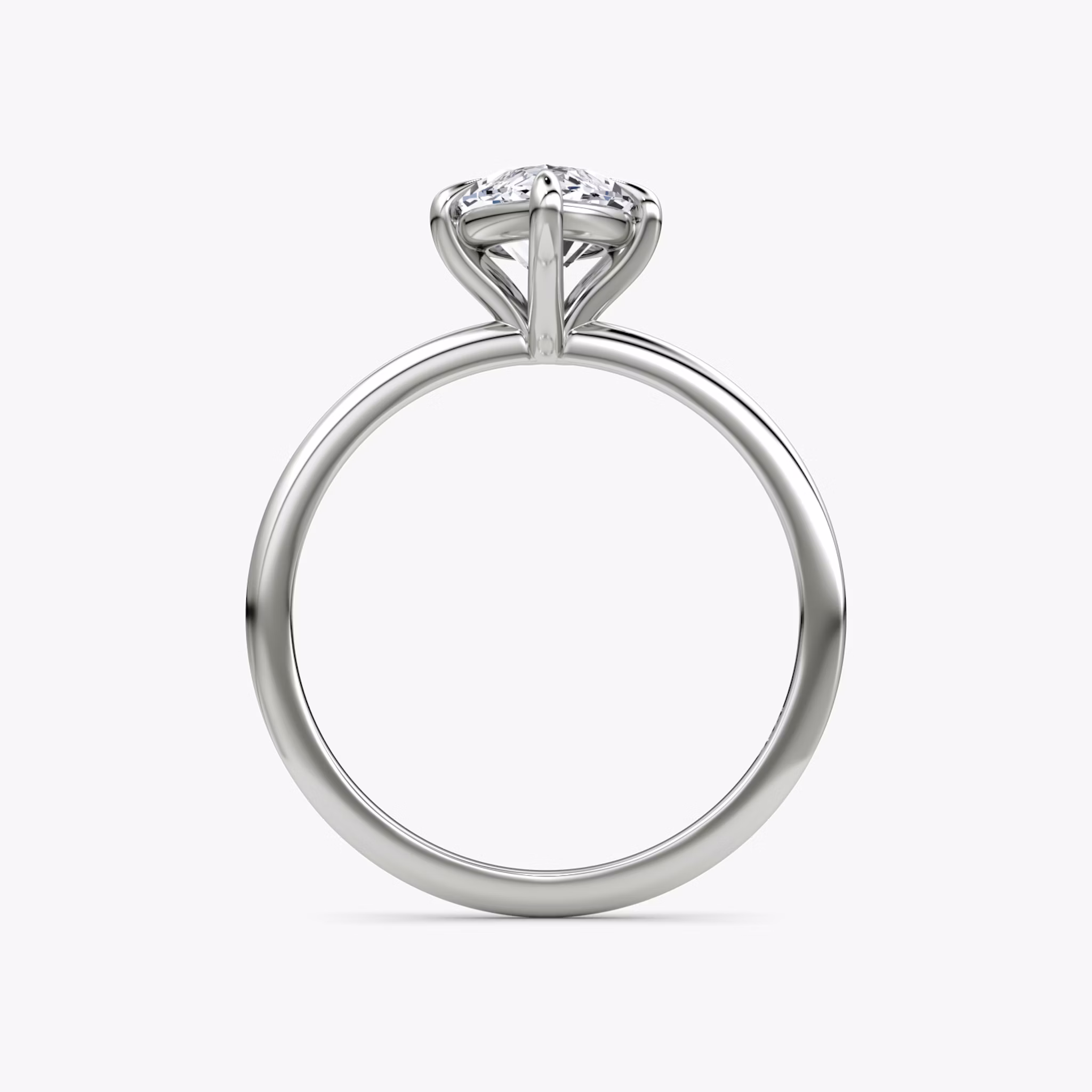 The Petite 4-Prong Solitaire | Marquise | Platinum | bandAccent: Plain | diamondOrientation: vertical | caratWeight: other