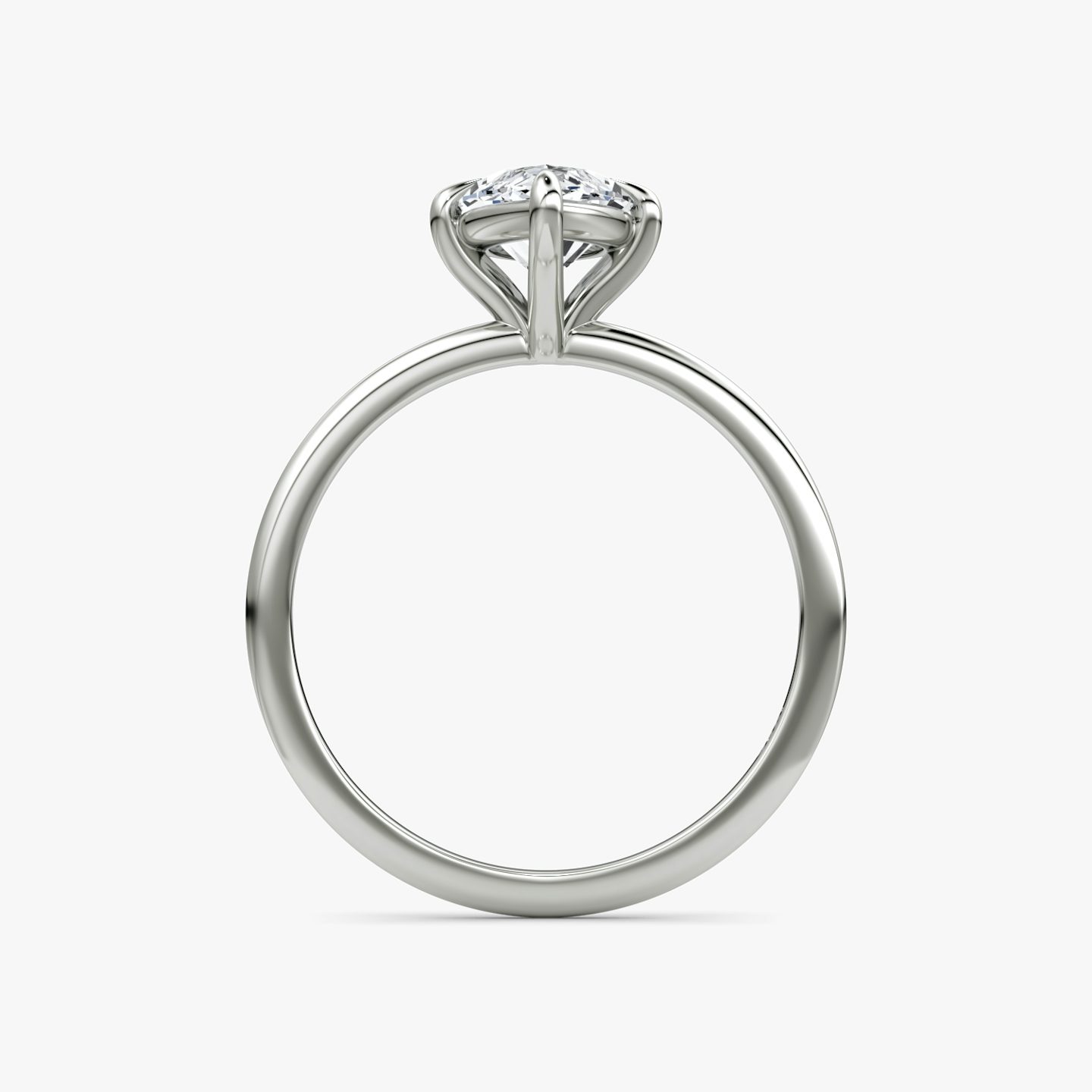 The Petite 4-Prong Solitaire | Marquise | 18k | White Gold | bandAccent: Plain | diamondOrientation: vertical | caratWeight: other