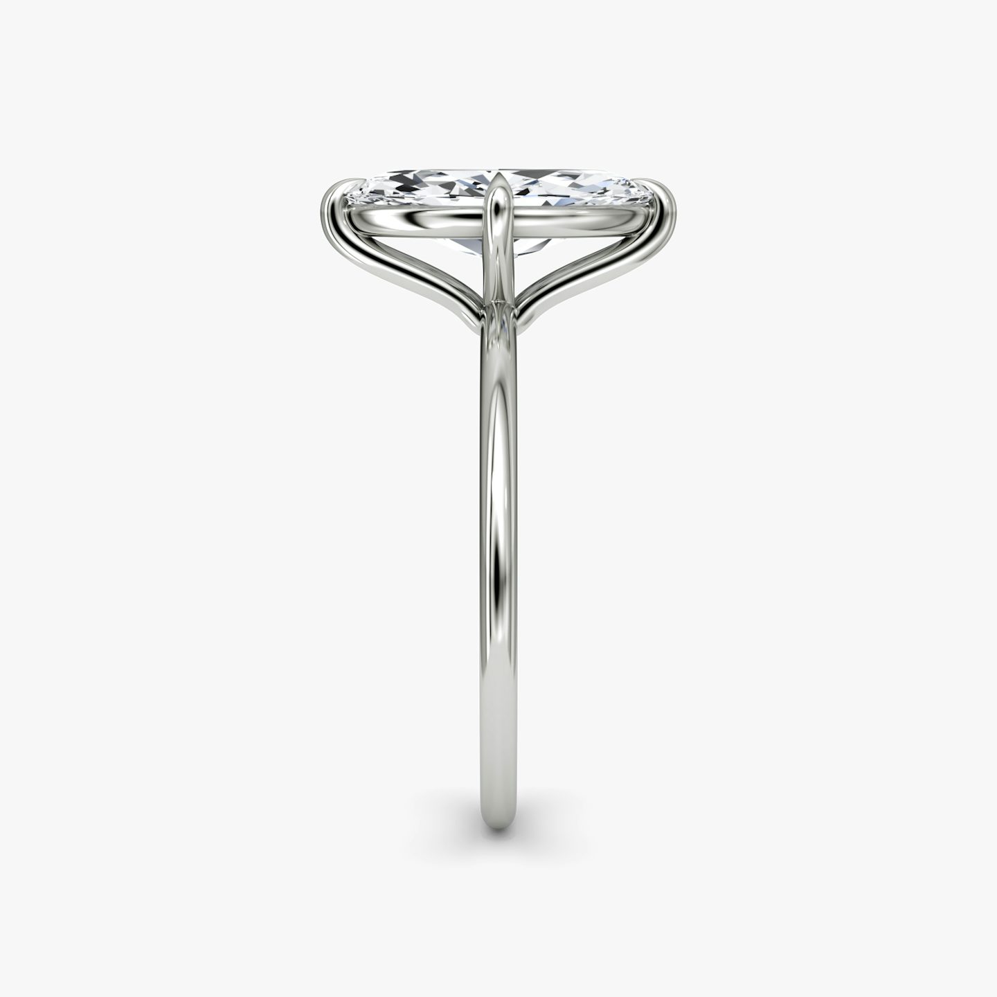 The Petite 4-Prong Solitaire | Marquise | 18k | White Gold | bandAccent: Plain | diamondOrientation: vertical | caratWeight: other