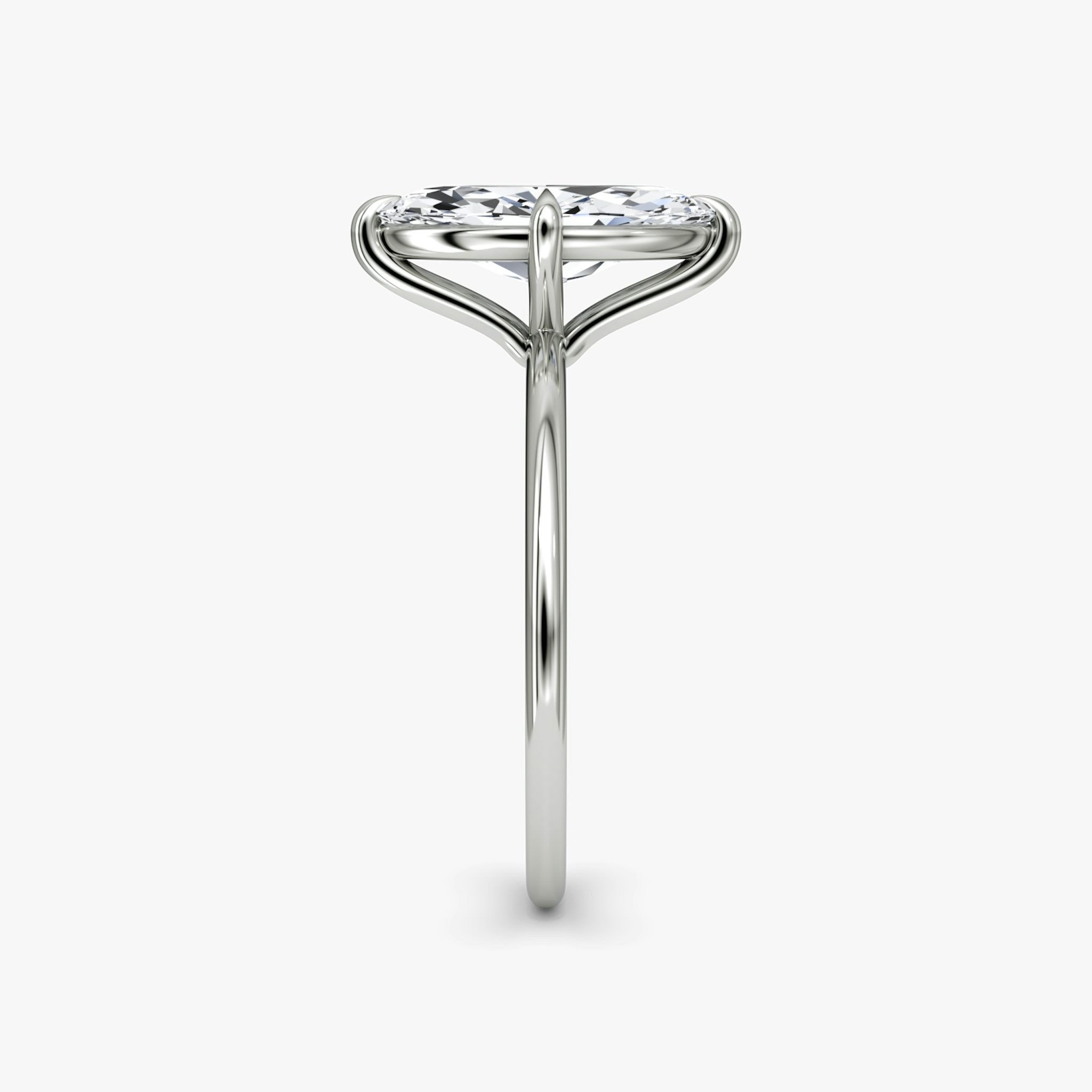 The Petite 4-Prong Solitaire | Marquise | Platinum | bandAccent: Plain | diamondOrientation: vertical | caratWeight: other