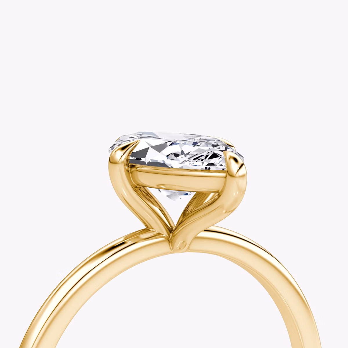 The Petite 4-Prong Solitaire | Marquise | 18k | Yellow Gold | bandAccent: Plain | diamondOrientation: vertical | caratWeight: other