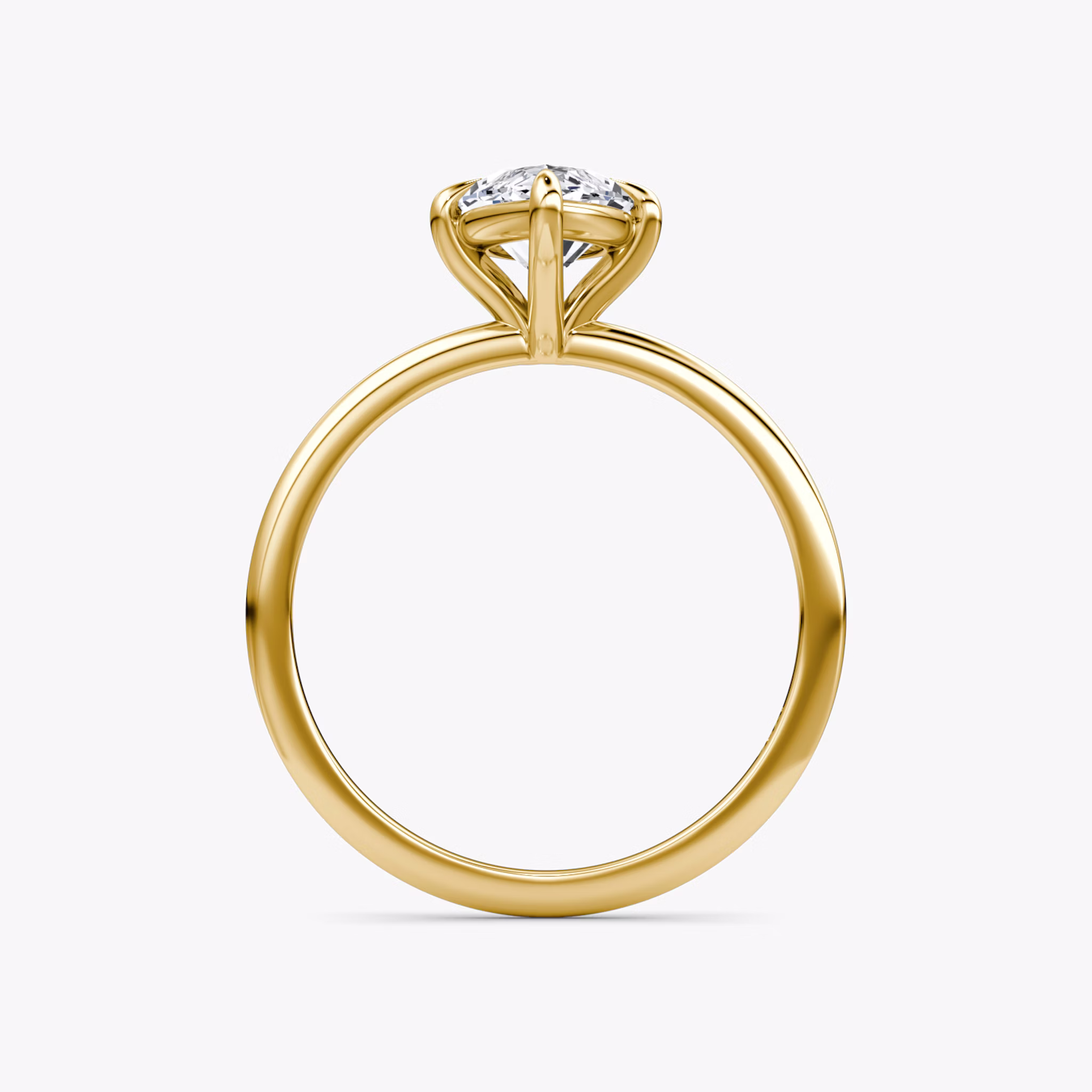 The Petite 4-Prong Solitaire | Marquise | 18k | Yellow Gold | bandAccent: Plain | diamondOrientation: vertical | caratWeight: other