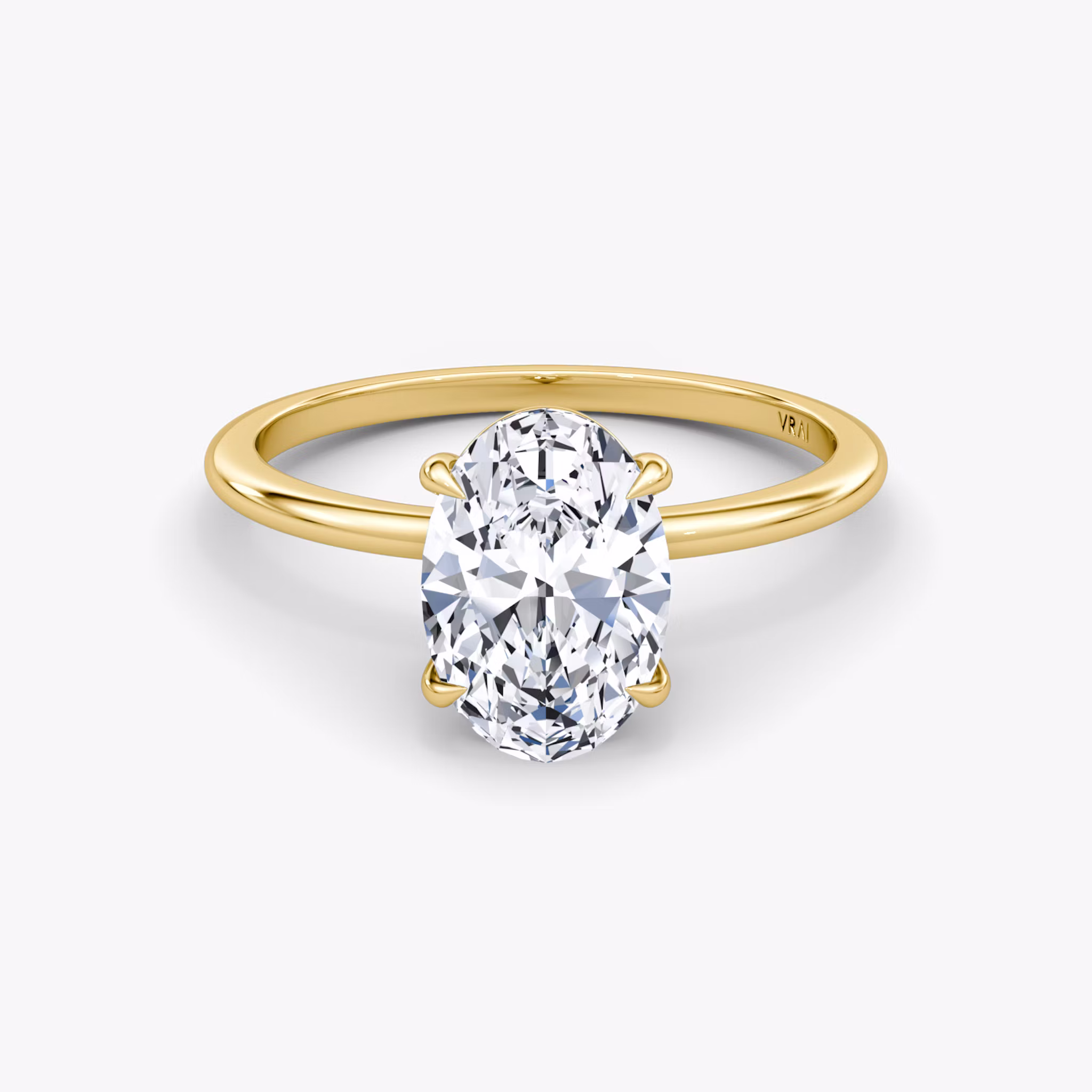 Petite 4-Prong Oval | Yellow Gold