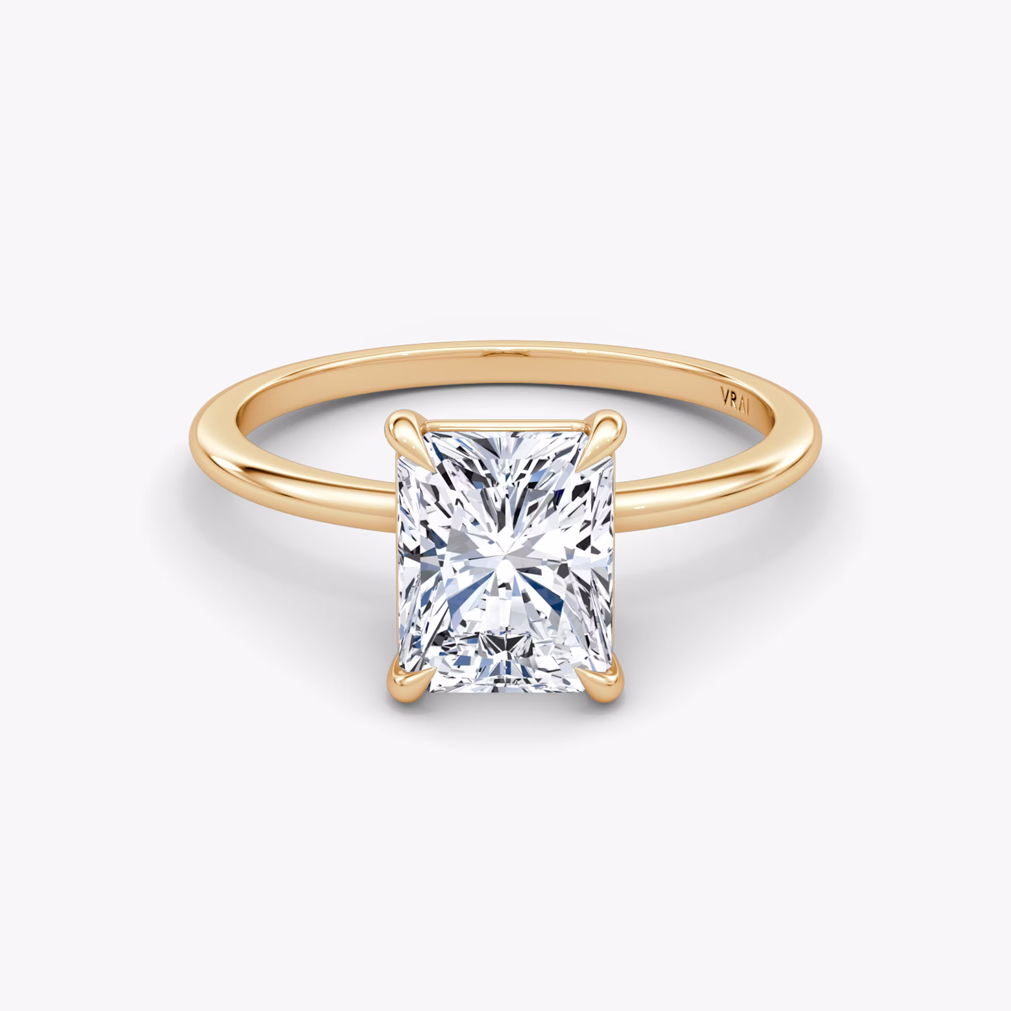 Petite 4-Prong Radiant | Rose Gold