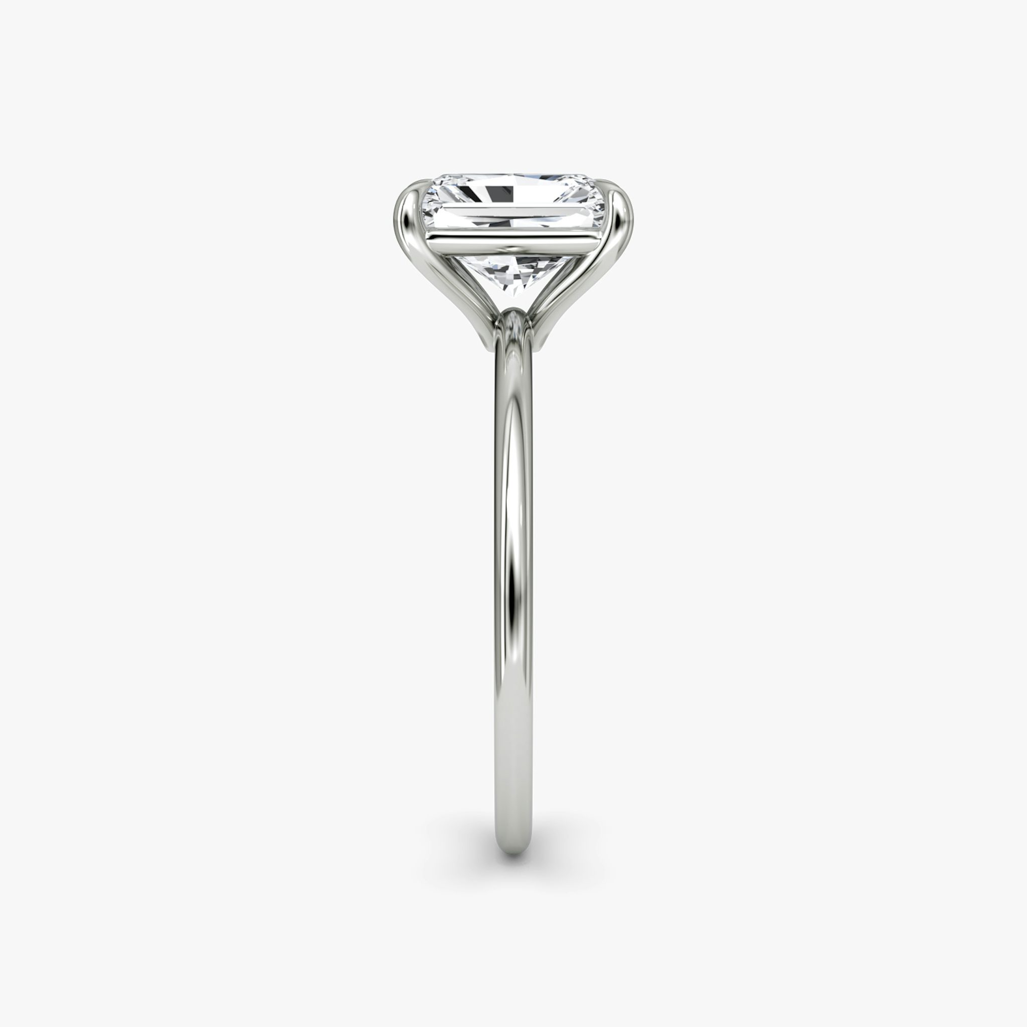 The Petite 4-Prong Solitaire | Radiant | Platinum | bandAccent: Plain | diamondOrientation: vertical | caratWeight: other