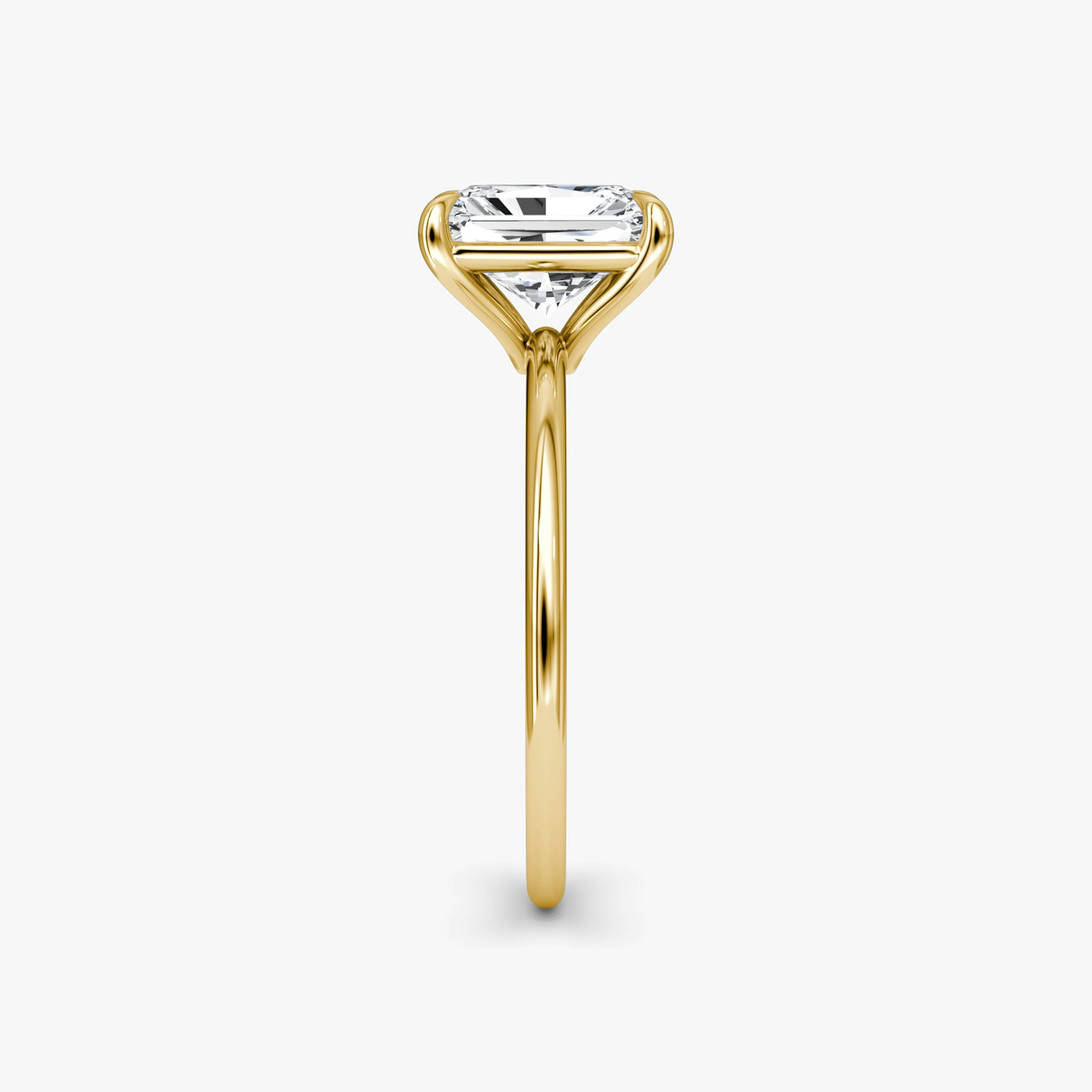 The Petite 4-Prong Solitaire | Radiant | 18k | Yellow Gold | bandAccent: Plain | diamondOrientation: vertical | caratWeight: other
