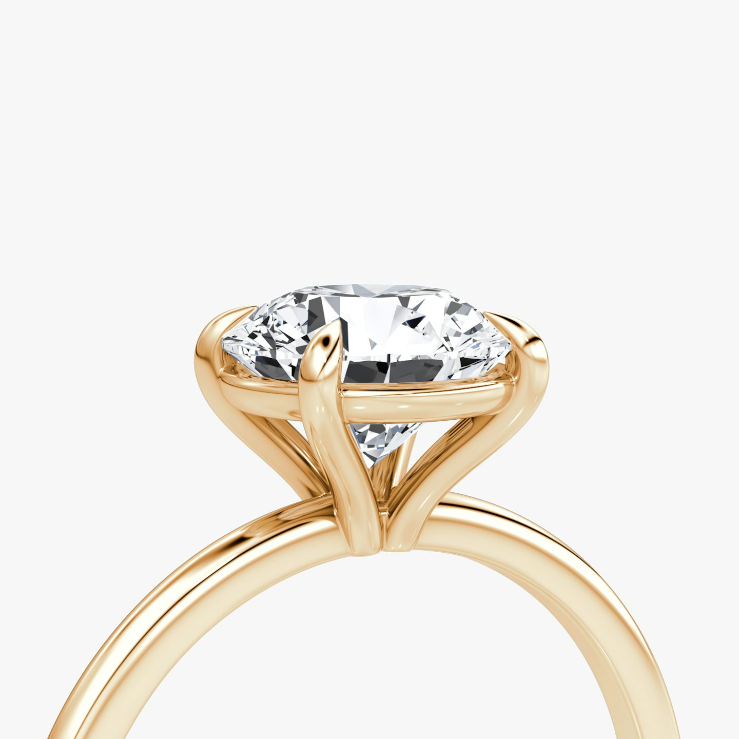 The Petite 4-Prong Solitaire | Round Brilliant | 14k | Rose Gold | bandAccent: Plain | caratWeight: 2.0ct | diamondOrientation: vertical