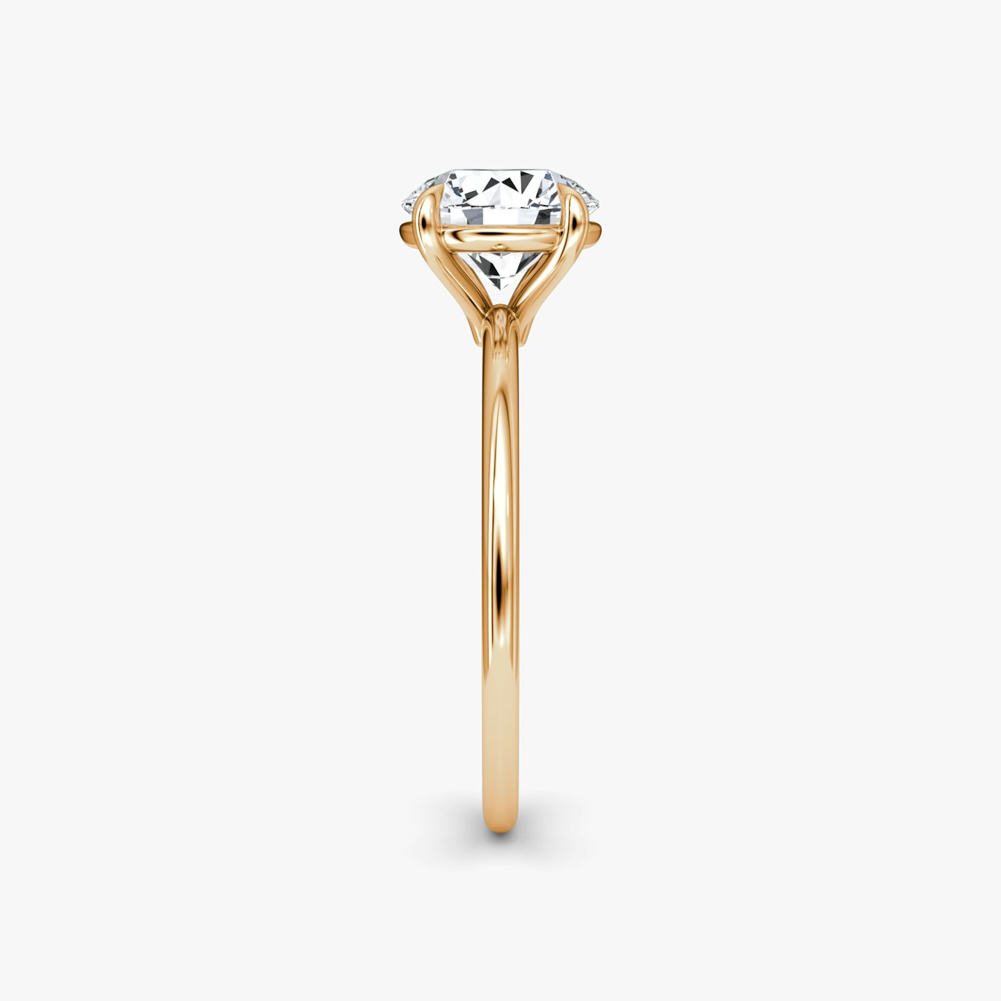 The Petite 4-Prong Solitaire | Round Brilliant | 14k | Rose Gold | bandAccent: Plain | caratWeight: 2.0ct | diamondOrientation: vertical