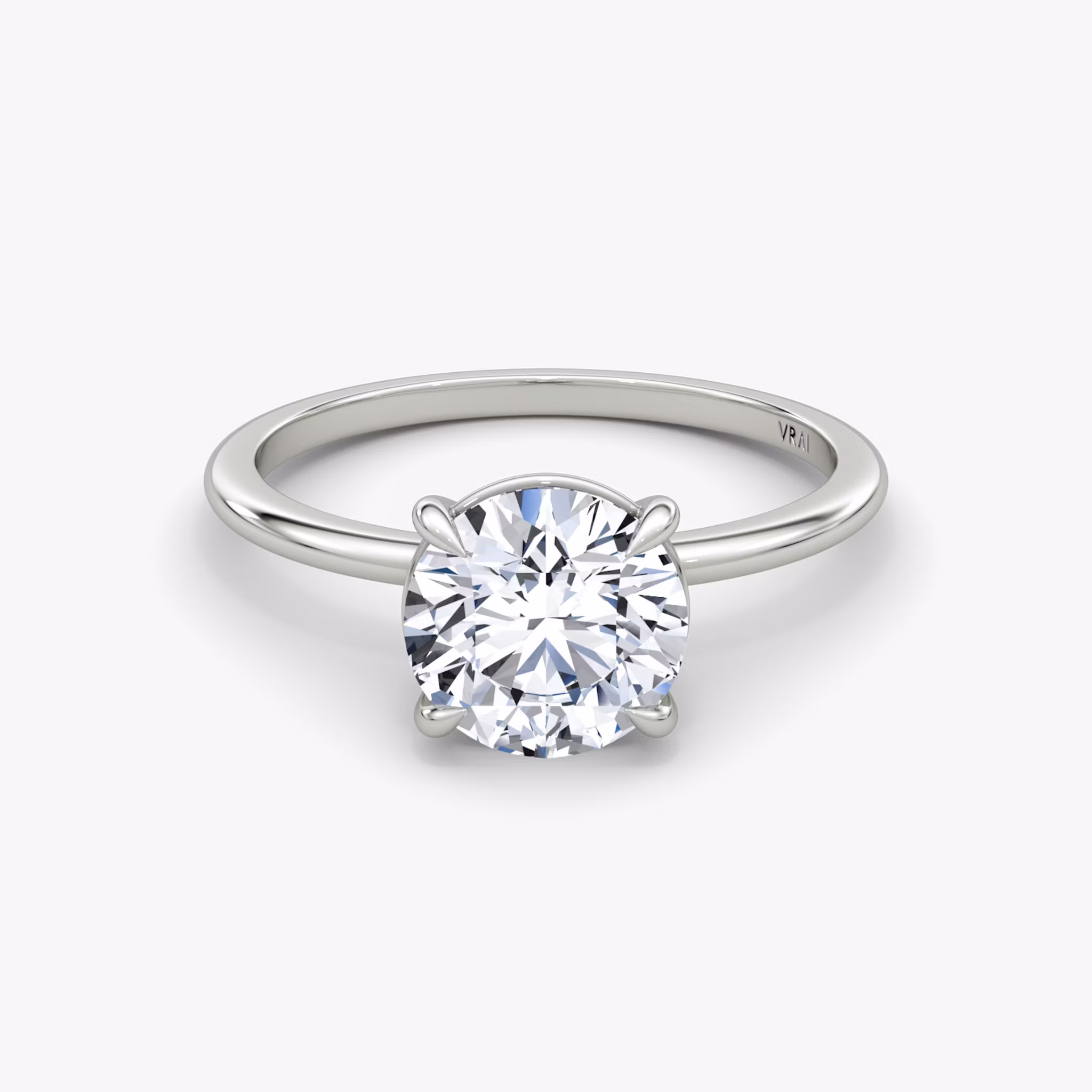 Petite 4-Prong Round Brilliant | Platinum