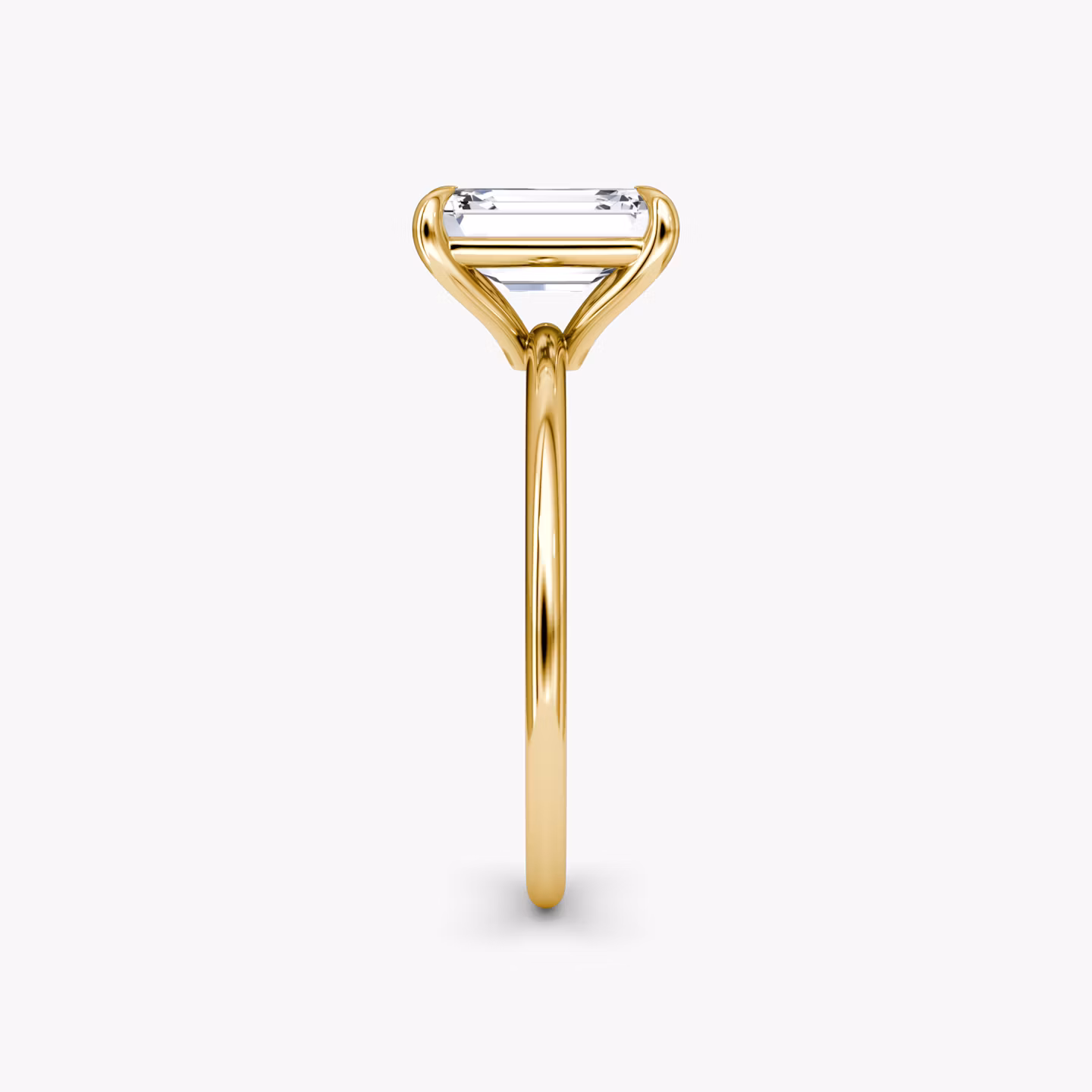 The Petite 4-Prong Solitaire | Emerald | 18k | Yellow Gold | bandAccent: Plain | diamondOrientation: vertical | caratWeight: other