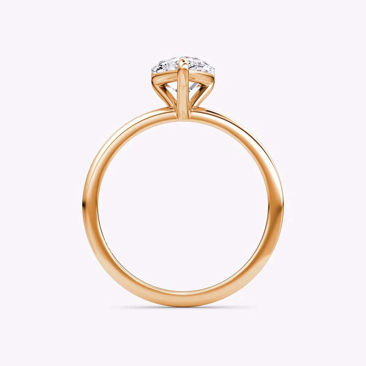 Petite 4-Prong | Tropfen | 14k | Roségold | bandAccent: Ohne Pavé-Besatz | diamondOrientation: vertical | caratWeight: other