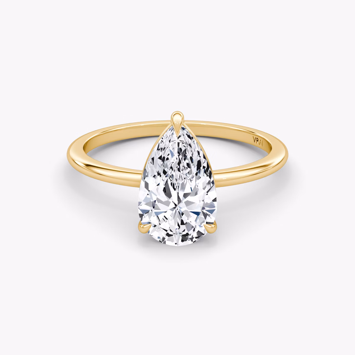 Petite 4-Prong | Tropfen | 18k | Gelbgold | bandAccent: Ohne Pavé-Besatz | diamondOrientation: vertical | caratWeight: other
