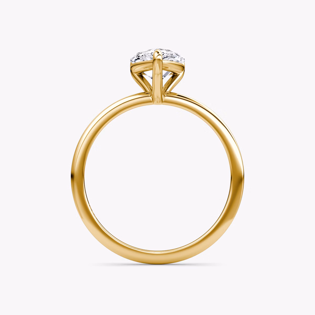 Petite 4-Prong | Tropfen | 18k | Gelbgold | bandAccent: Ohne Pavé-Besatz | diamondOrientation: vertical | caratWeight: other