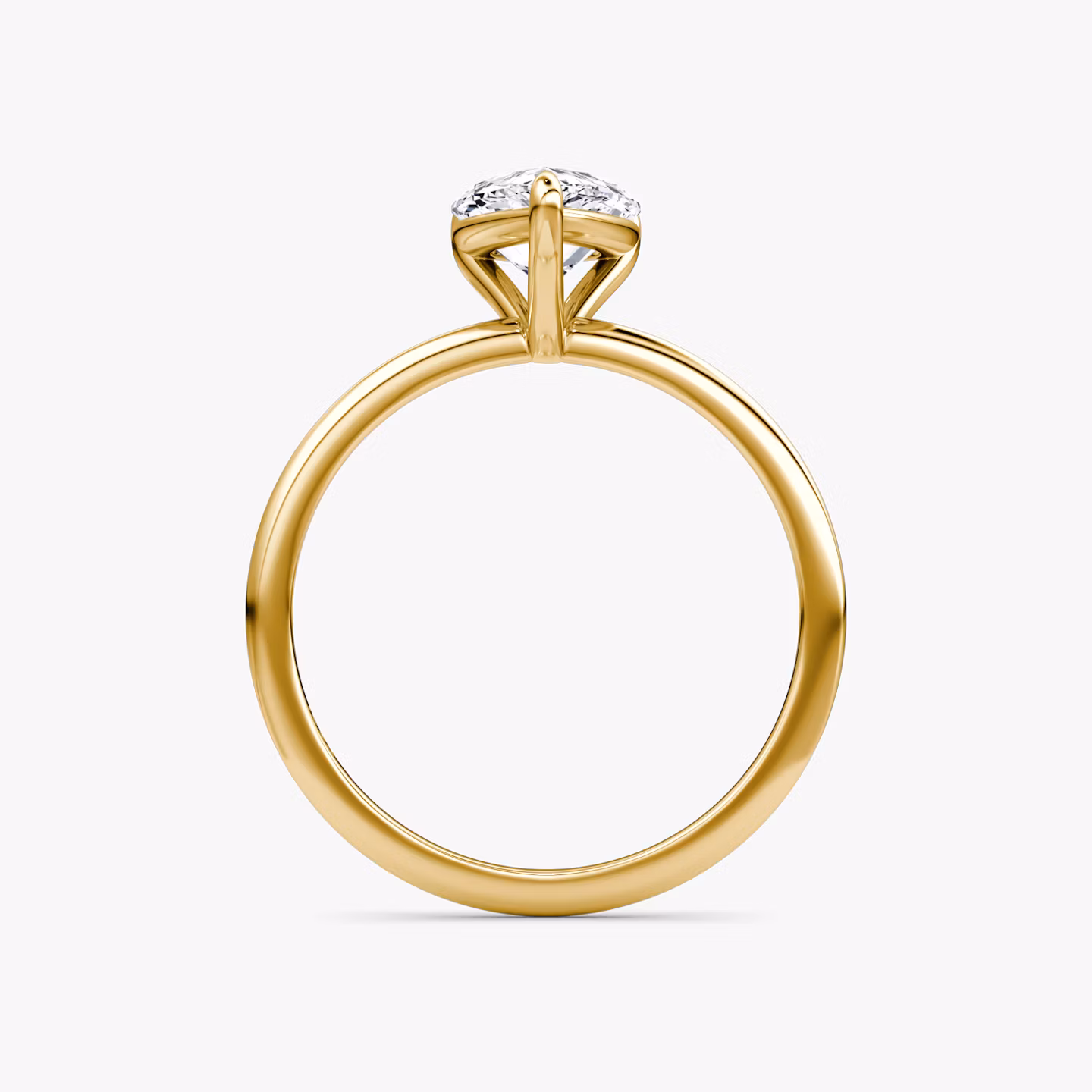 Bague de fiançailles Petite 4-Prong Solitaire | Poire | 18k | Or jaune | bandAccent: Simple | diamondOrientation: vertical | caratWeight: other