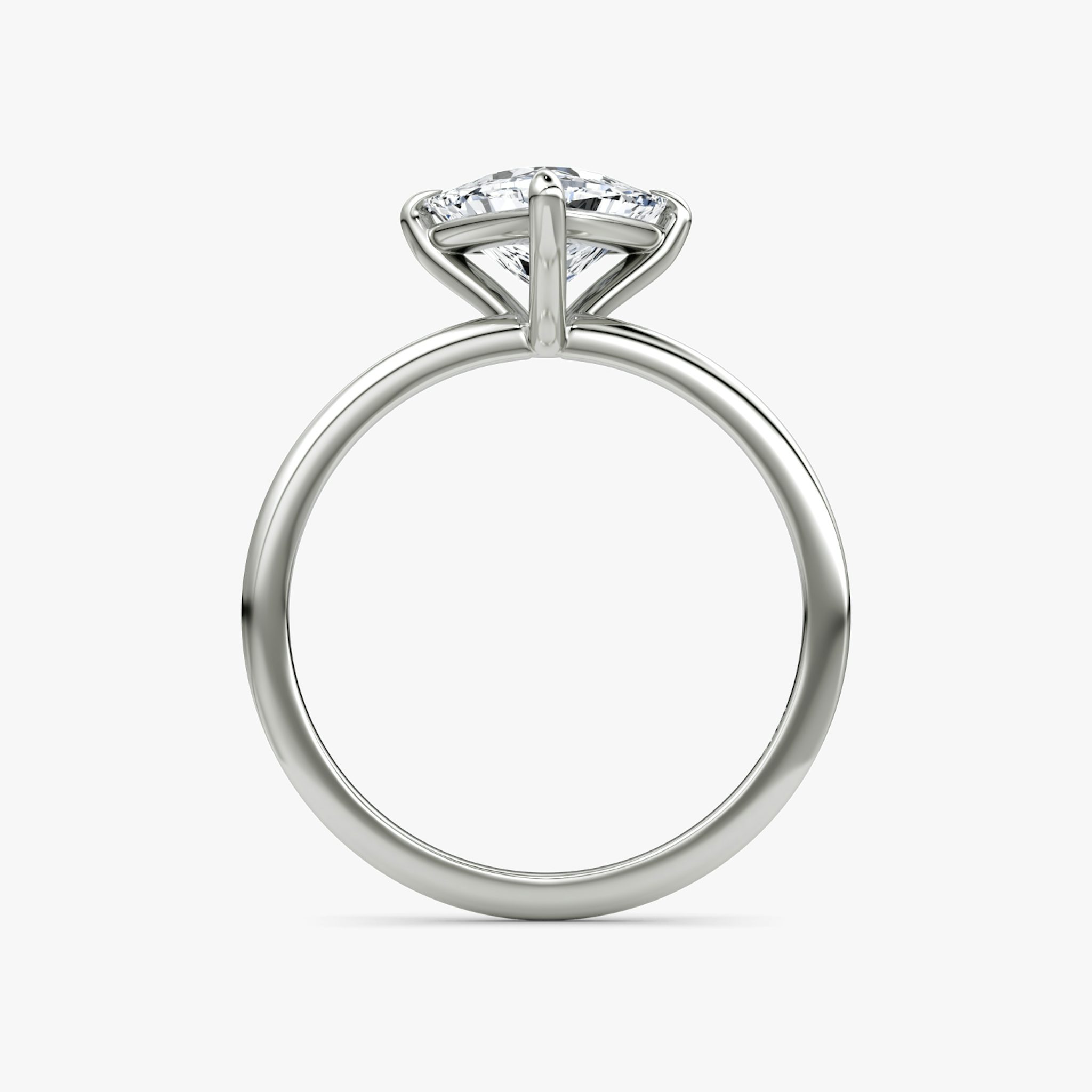 The Petite 4-Prong Solitaire | Trillion | Platinum | bandAccent: Plain | diamondOrientation: vertical | caratWeight: other