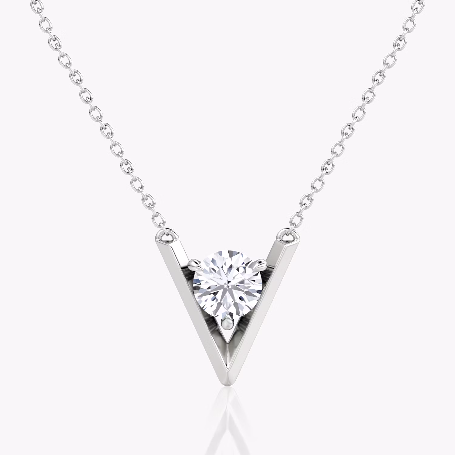 VRAI V Solitaire Necklace
