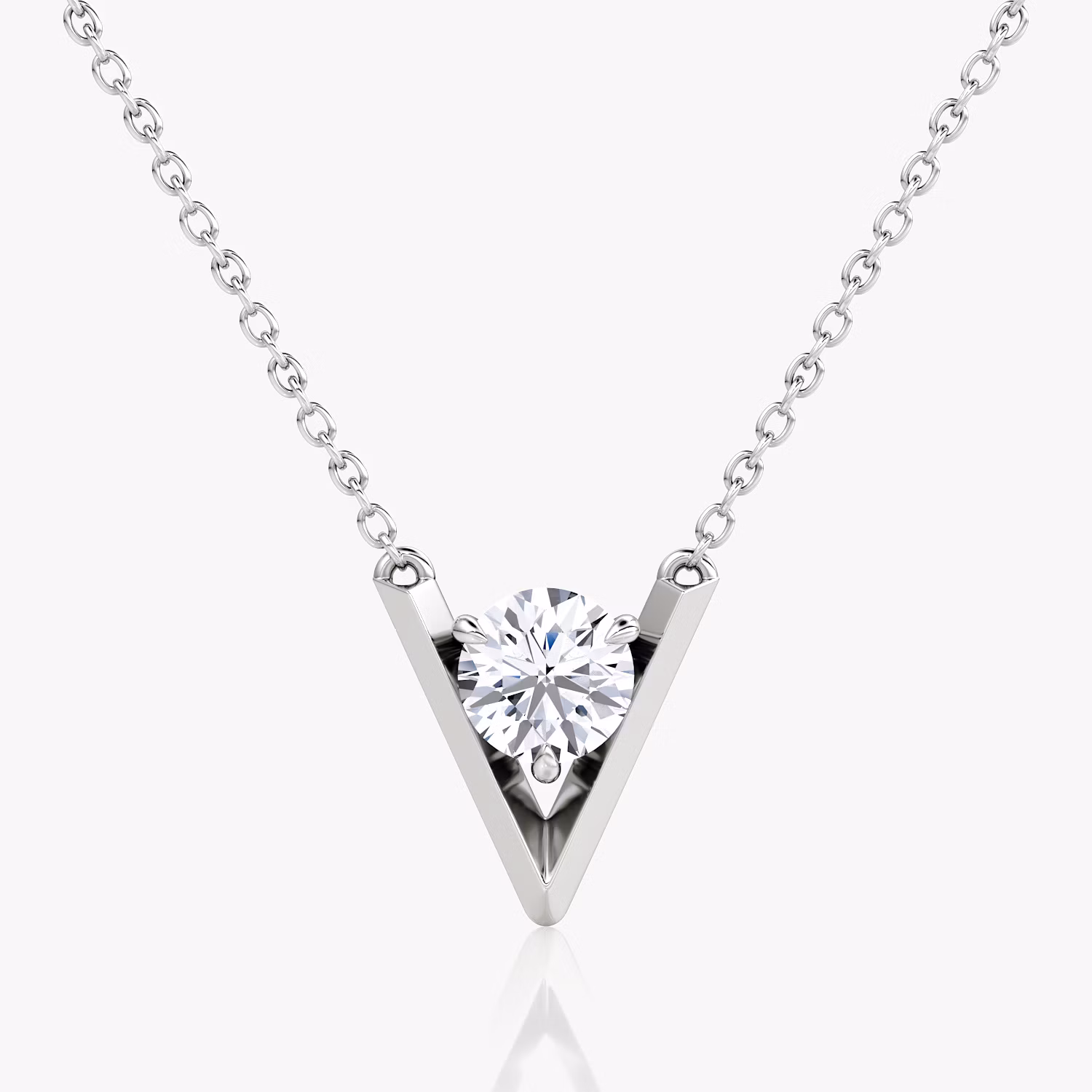 VRAI V Solitaire Necklace