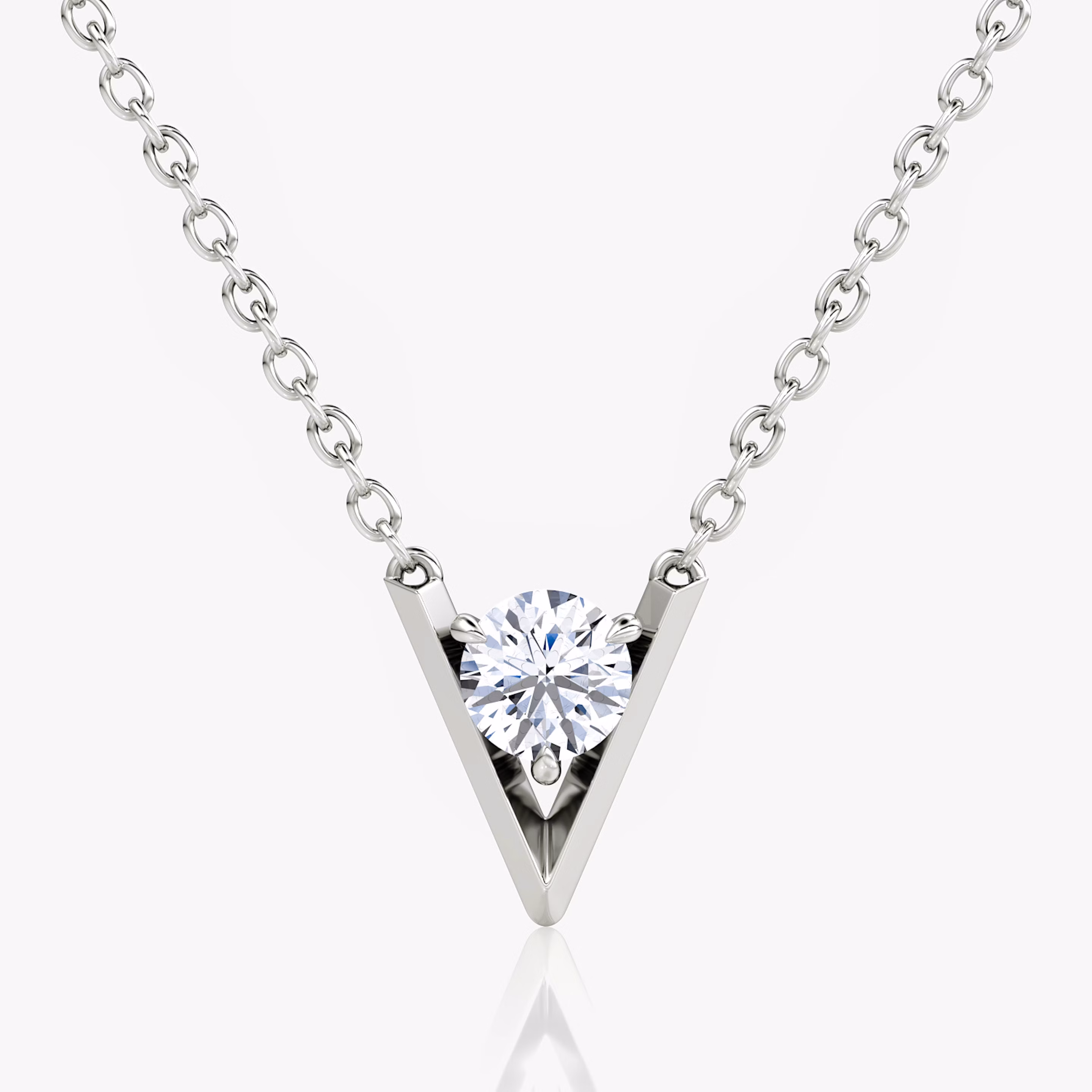 VRAI V Solitaire Necklace