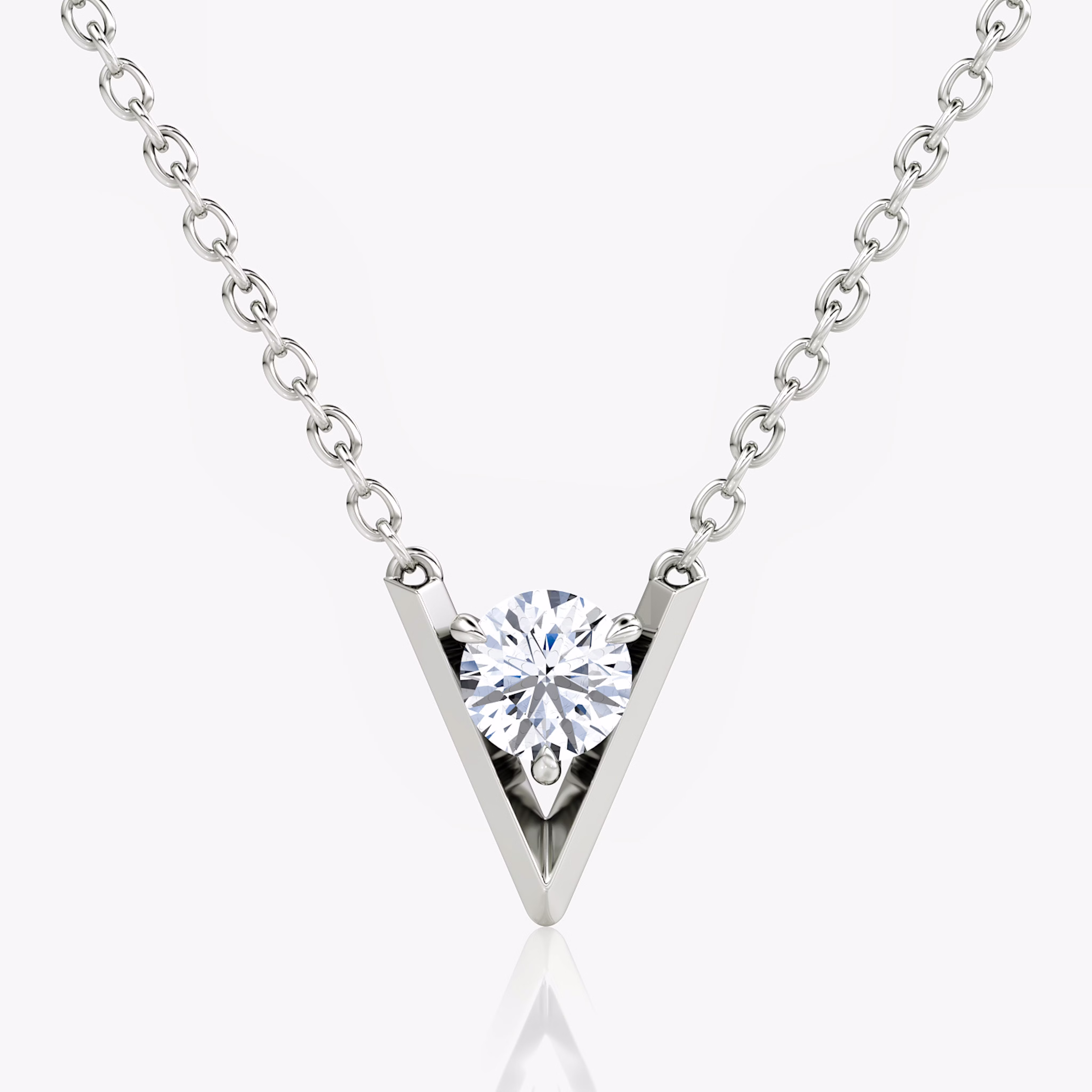 VRAI V Solitaire Necklace