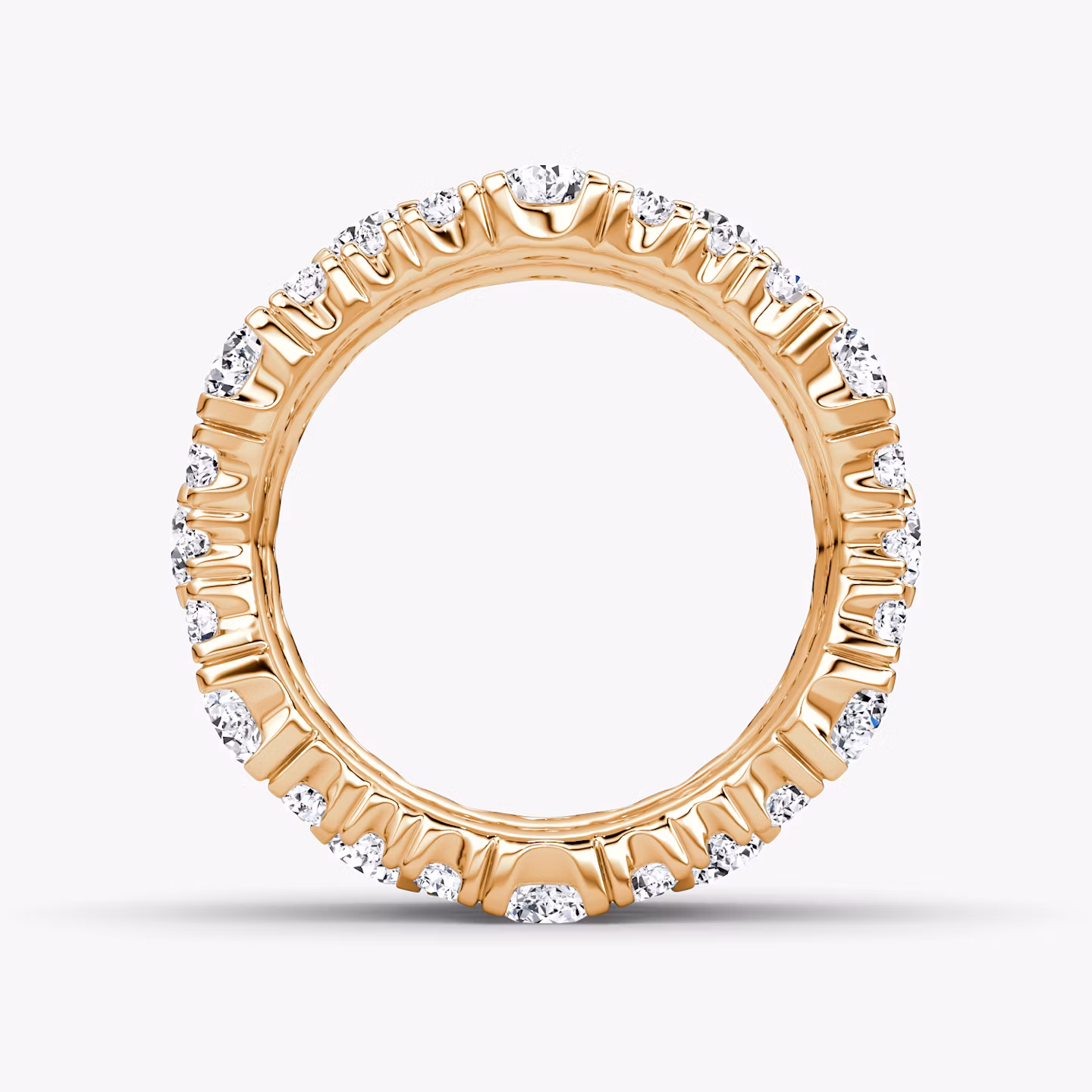 Multi Row Pavé Ring | Round Brilliant | 14k | Rose Gold | diamondCount: 3