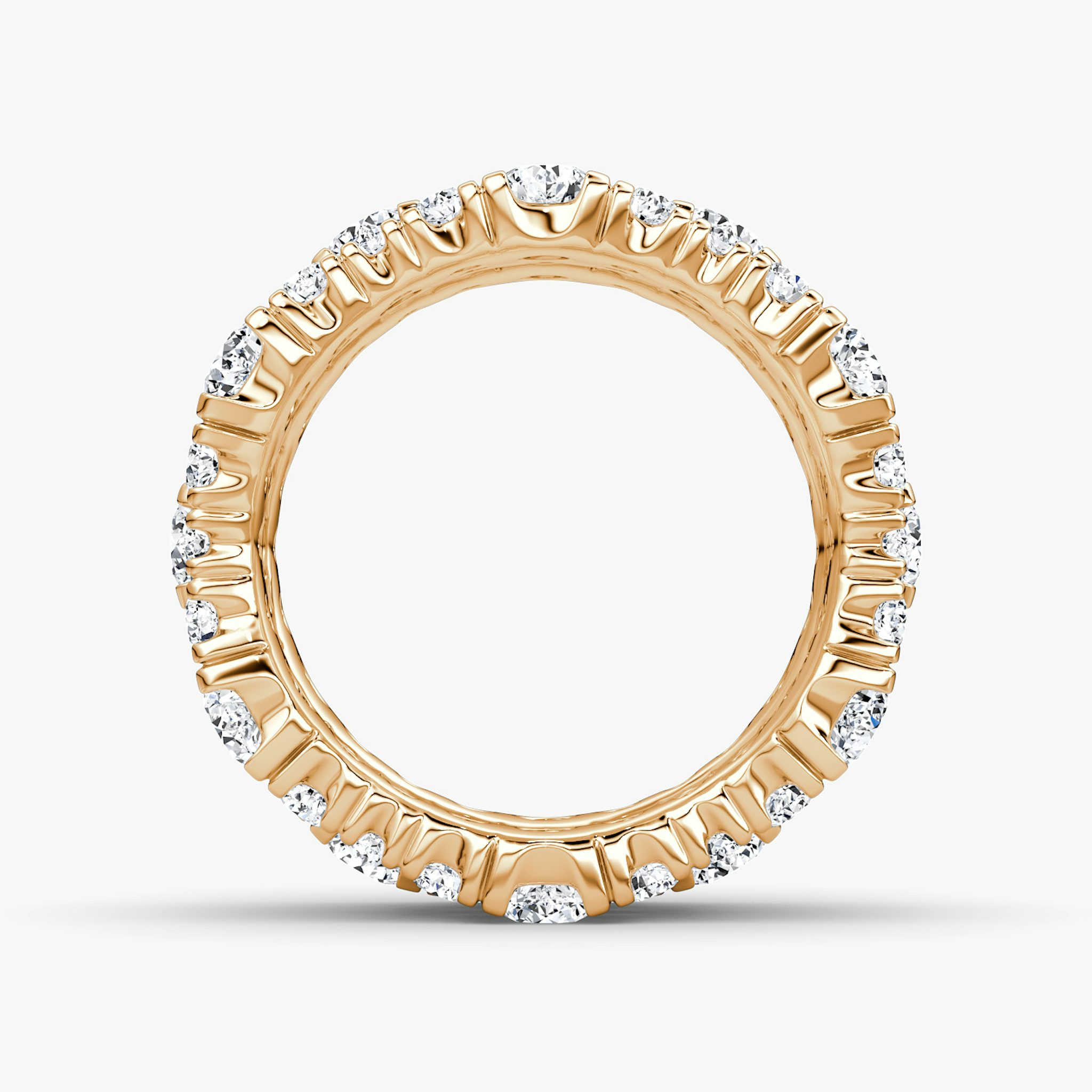 Multi Row Pavé Ring | Round Brilliant | 14k | Rose Gold | diamondCount: 3