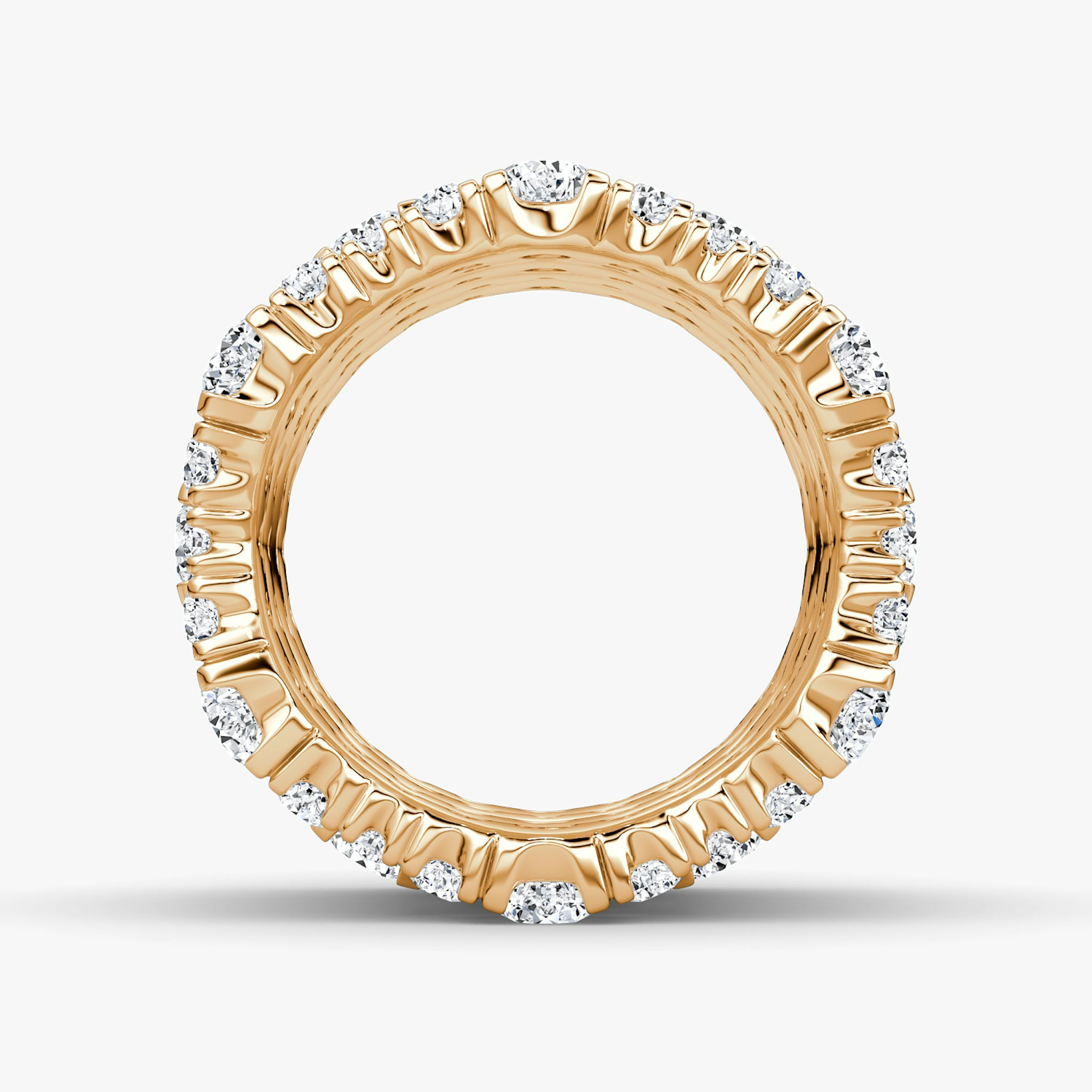 Multi Row Pavé Ring | Round Brilliant | 14k | Rose Gold | diamondCount: 5