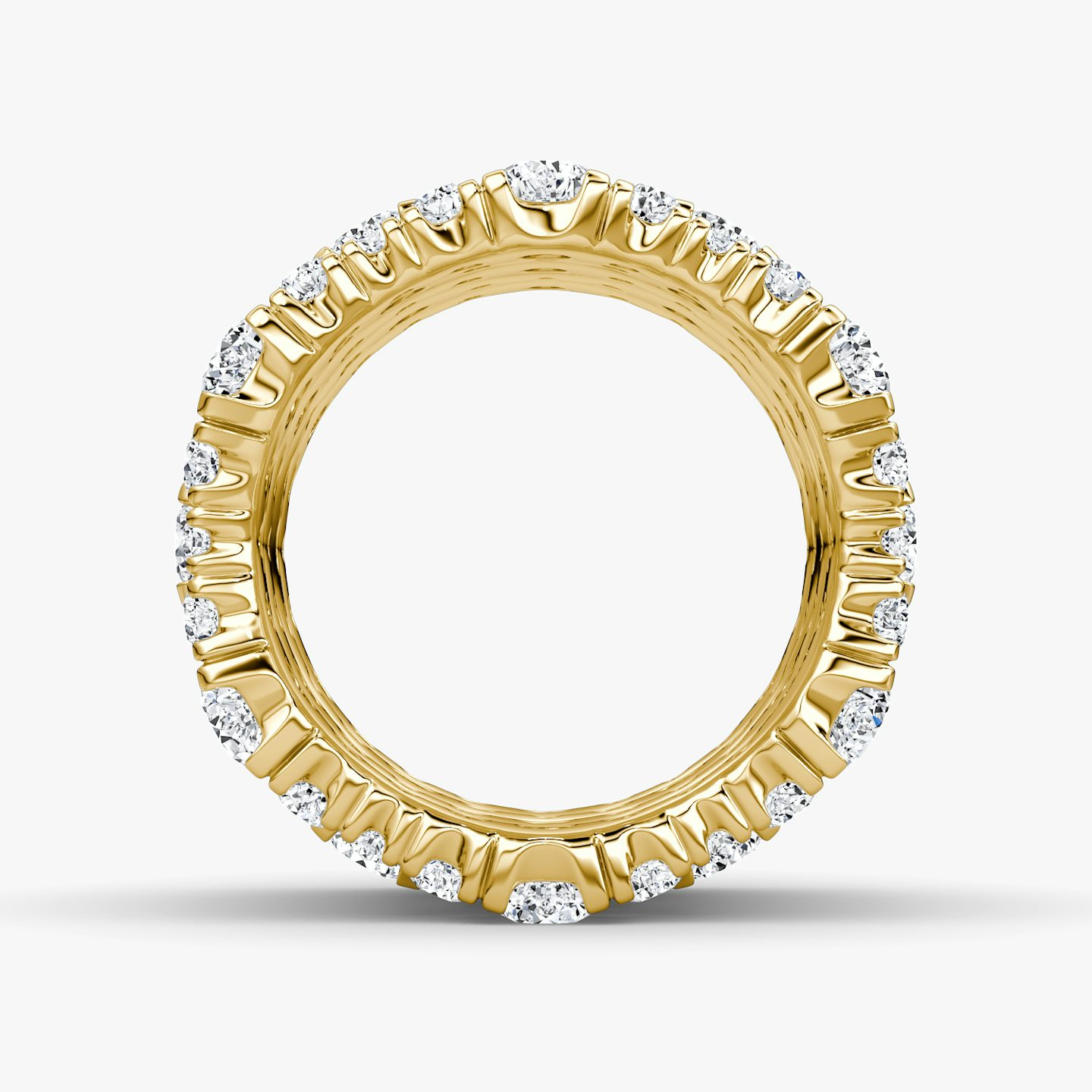 Multi Row Pavé Ring | Round Brilliant | 14k | Yellow Gold | diamondCount: 5
