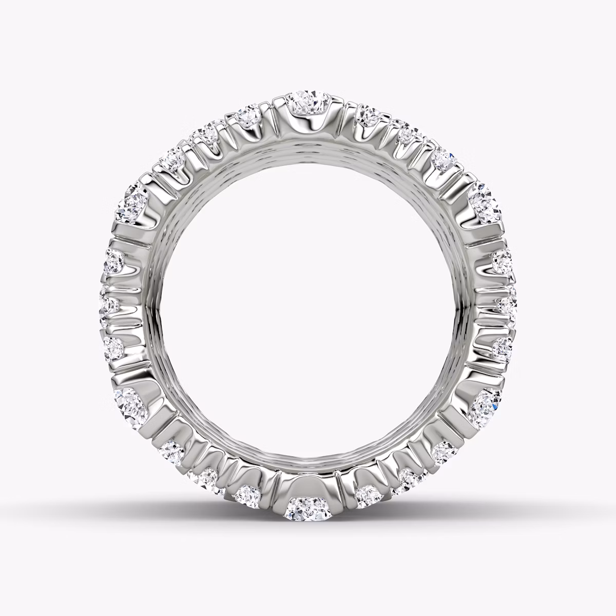 Multi Row Pavé Ring | Round Brilliant | 14k | White Gold | diamondCount: 5