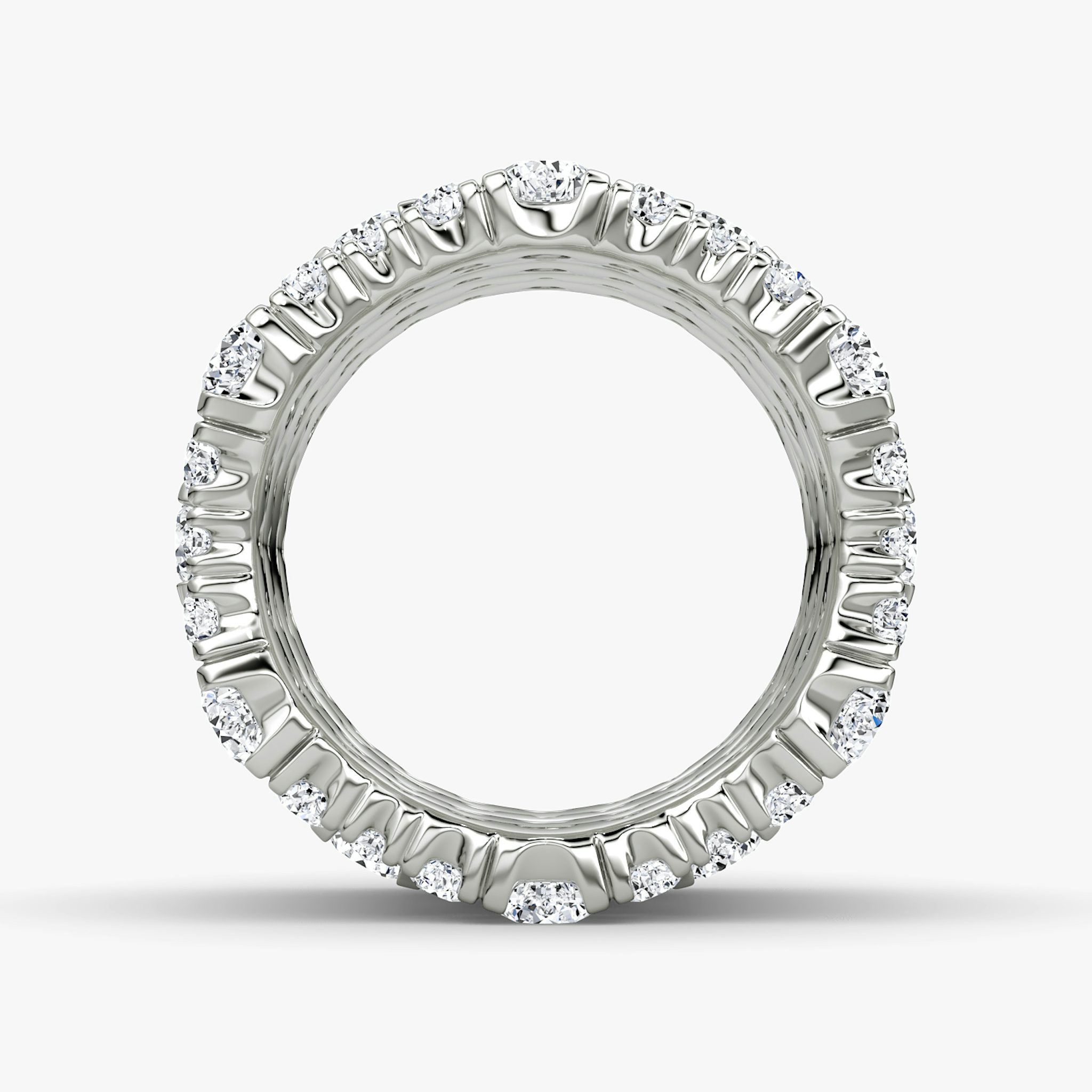 Multi Row Pavé Ring | Round Brilliant | 14k | White Gold | diamondCount: 5