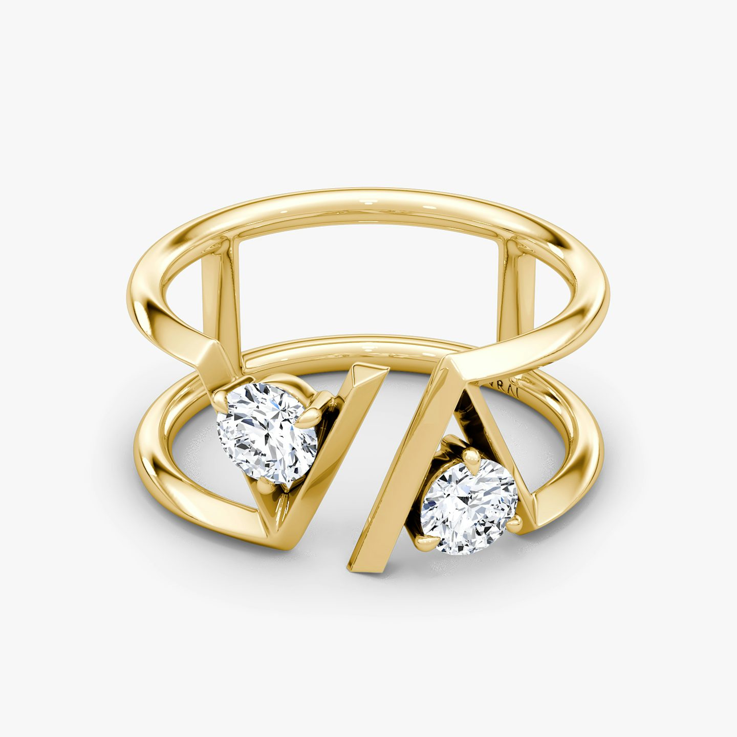 undefined | Rond Brillant | 14k | Or jaune | bandAccent: Simple