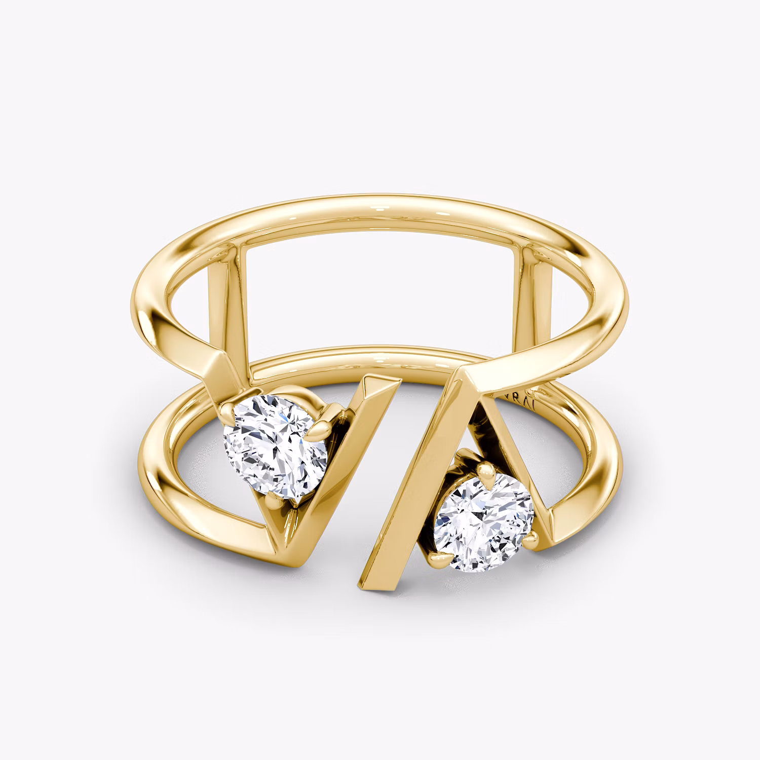 VRAI V Double Row Ring