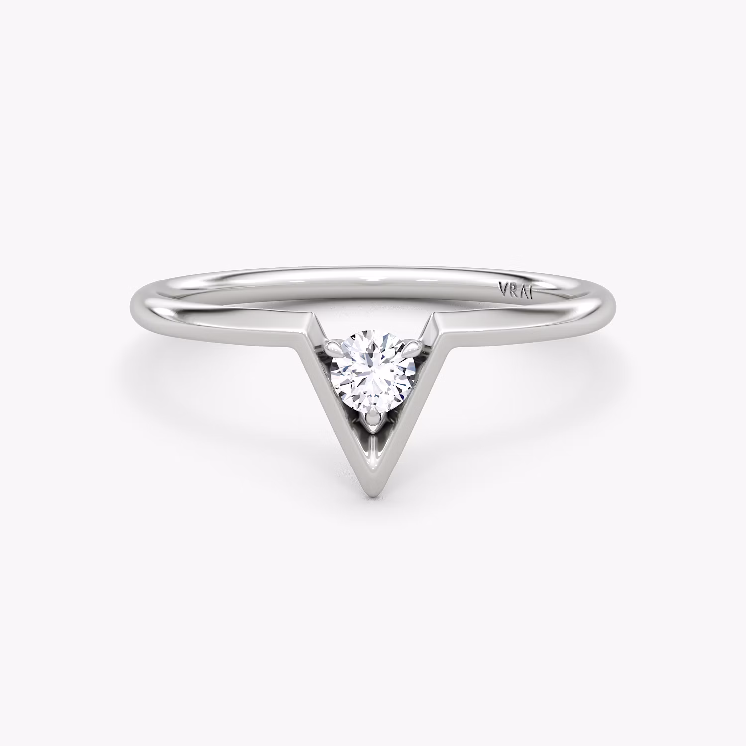 VRAI V Solitaire Ring
