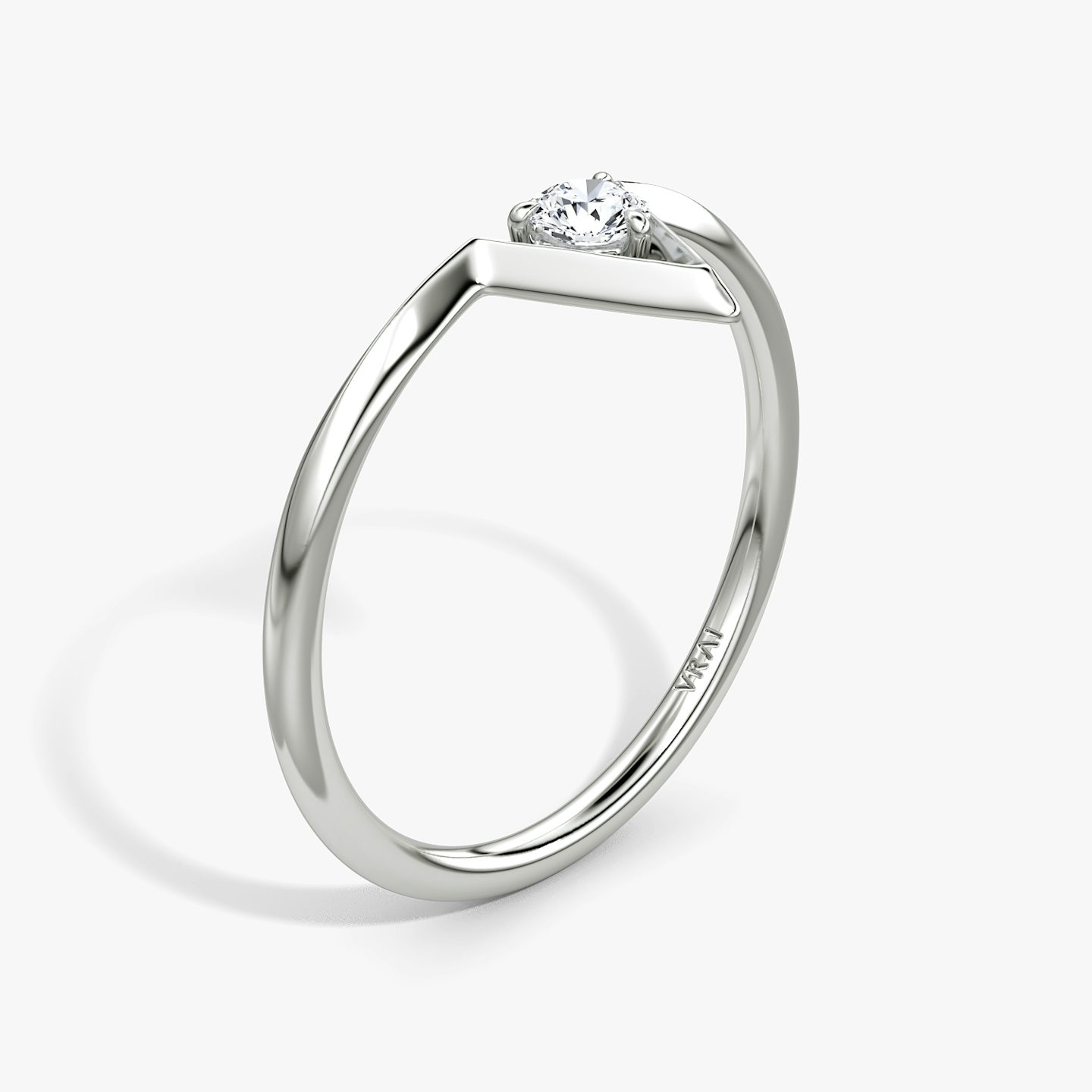 undefined | Rond Brillant | 14k | Or blanc | caratWeight: 0.10ct