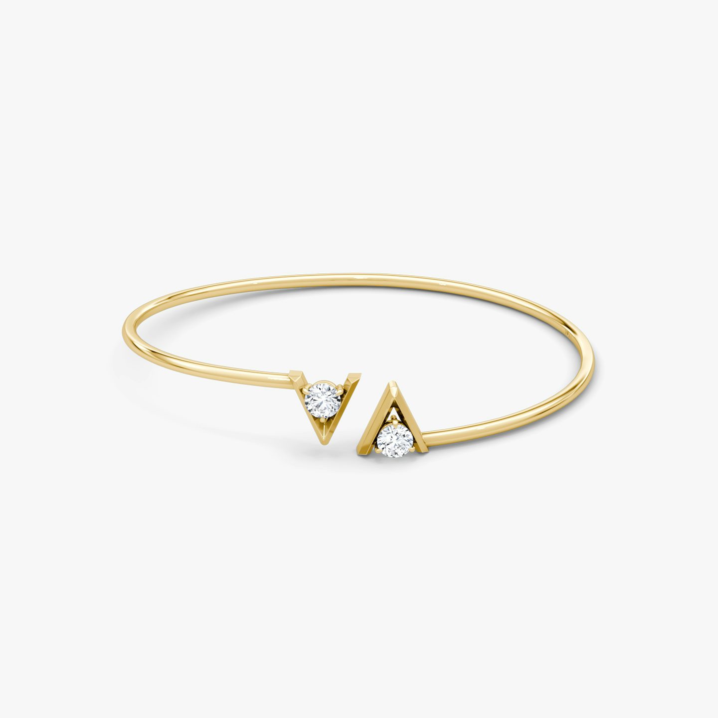 VRAI V Flex Bangle | Round Brilliant | 14k | Yellow Gold | size: Medium
