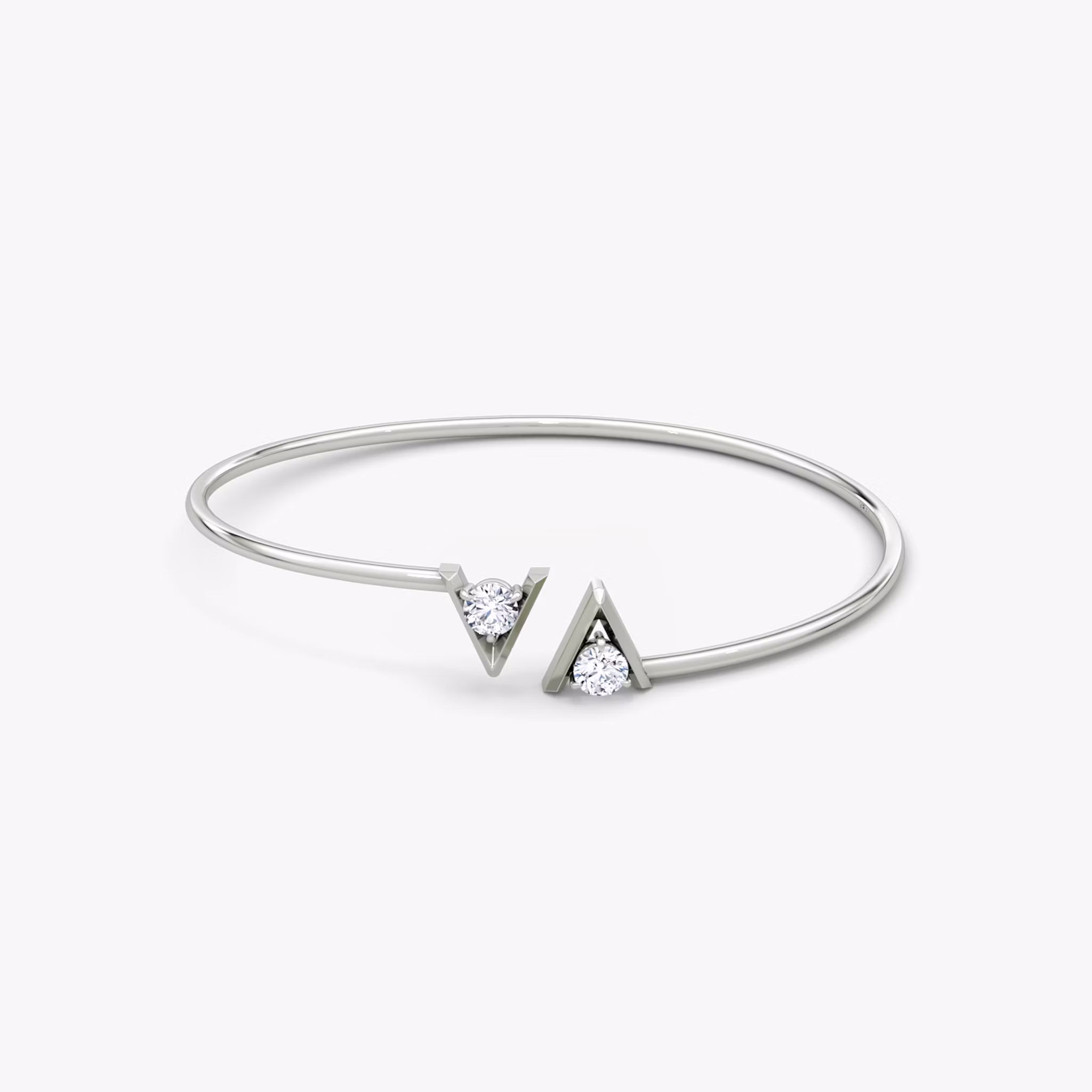 VRAI V Flex Bangle Round Brilliant | White Gold