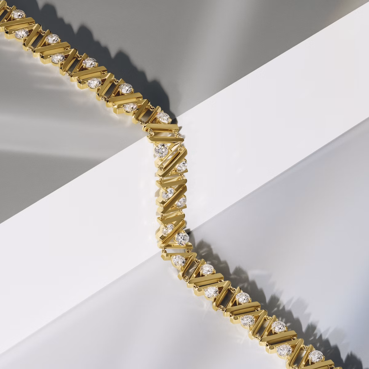 VRAI V Tennis Choker | 14k | Yellow Gold | chainLength: 15