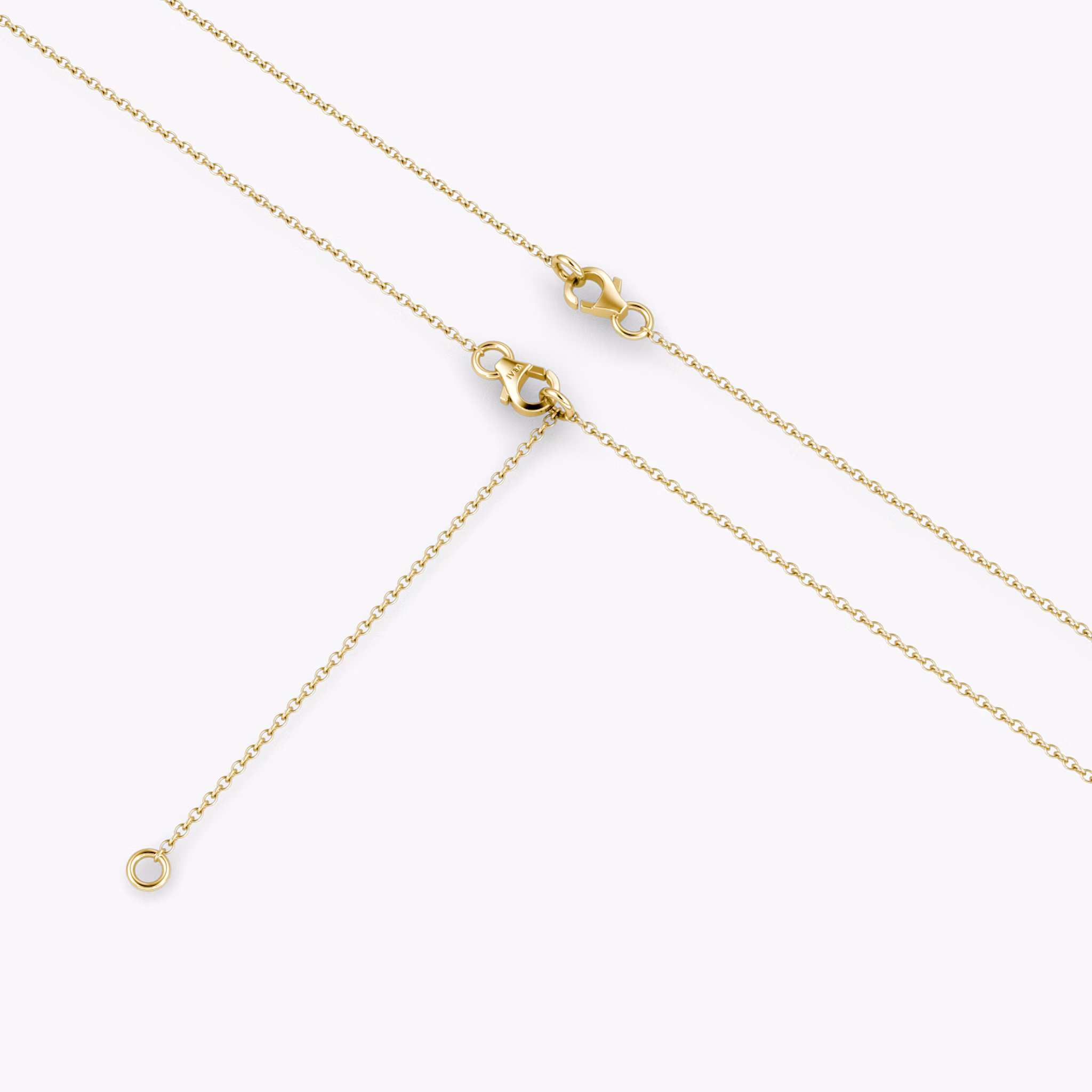 VRAI V Solitaire Necklace | Round Brilliant | 14k | Yellow Gold | caratWeight: 0.25ct
