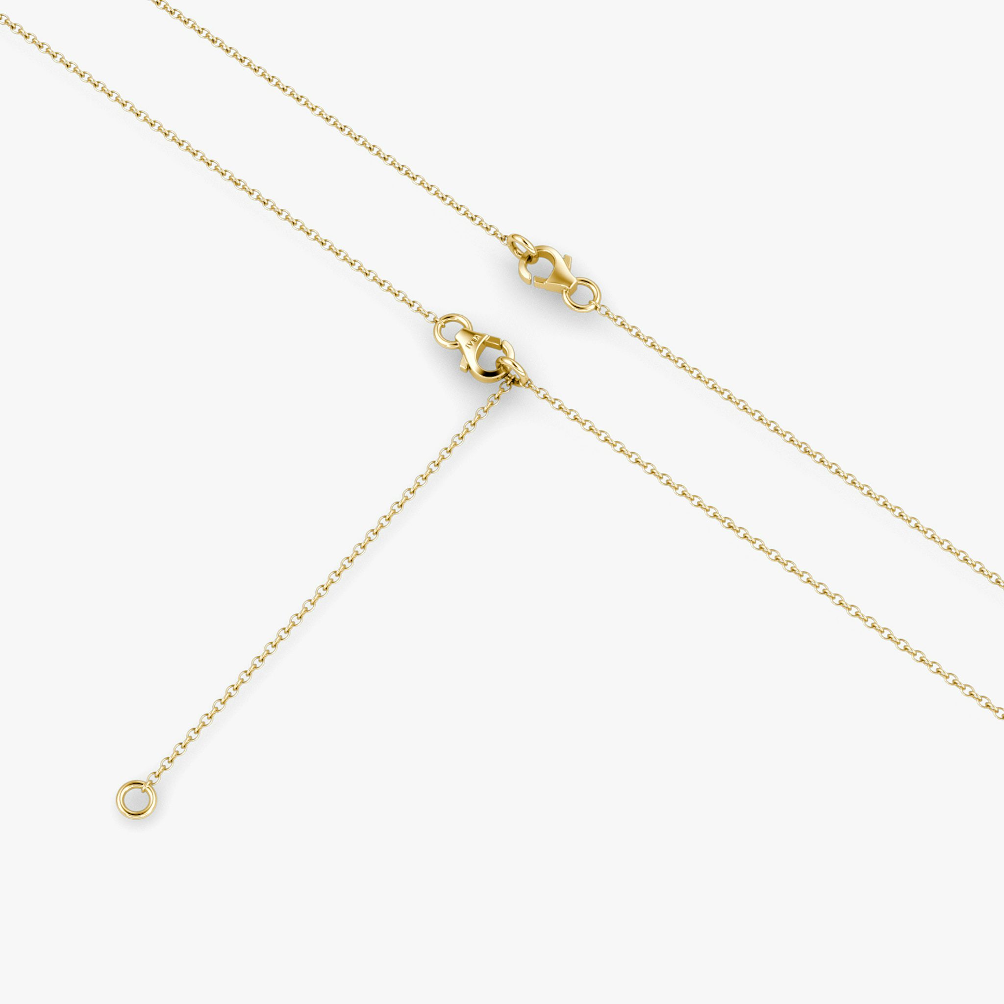 VRAI V Solitaire Necklace | Round Brilliant | 14k | Yellow Gold | caratWeight: 0.25ct