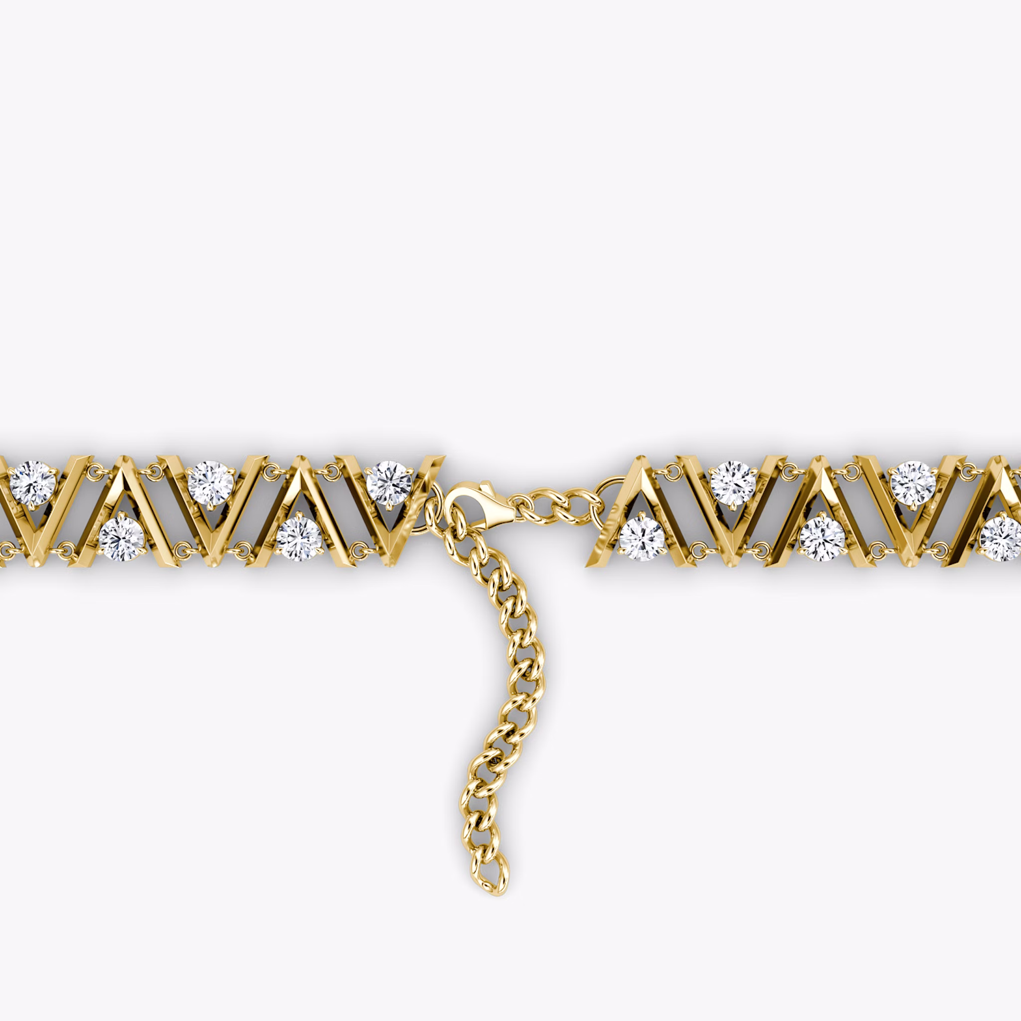 VRAI V Tennis Choker | 14k | Yellow Gold | chainLength: 15