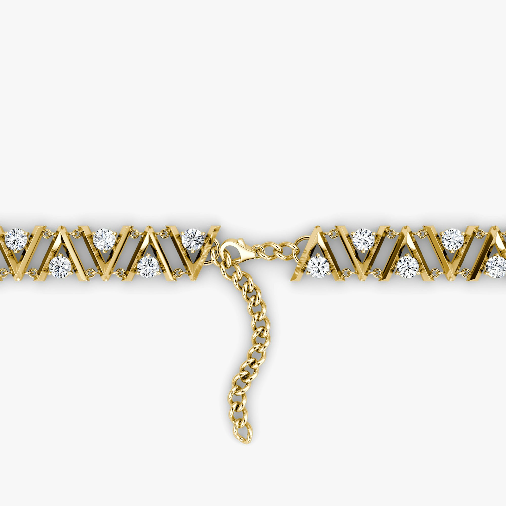 VRAI V Tennis Choker | 14k | Yellow Gold | chainLength: 15