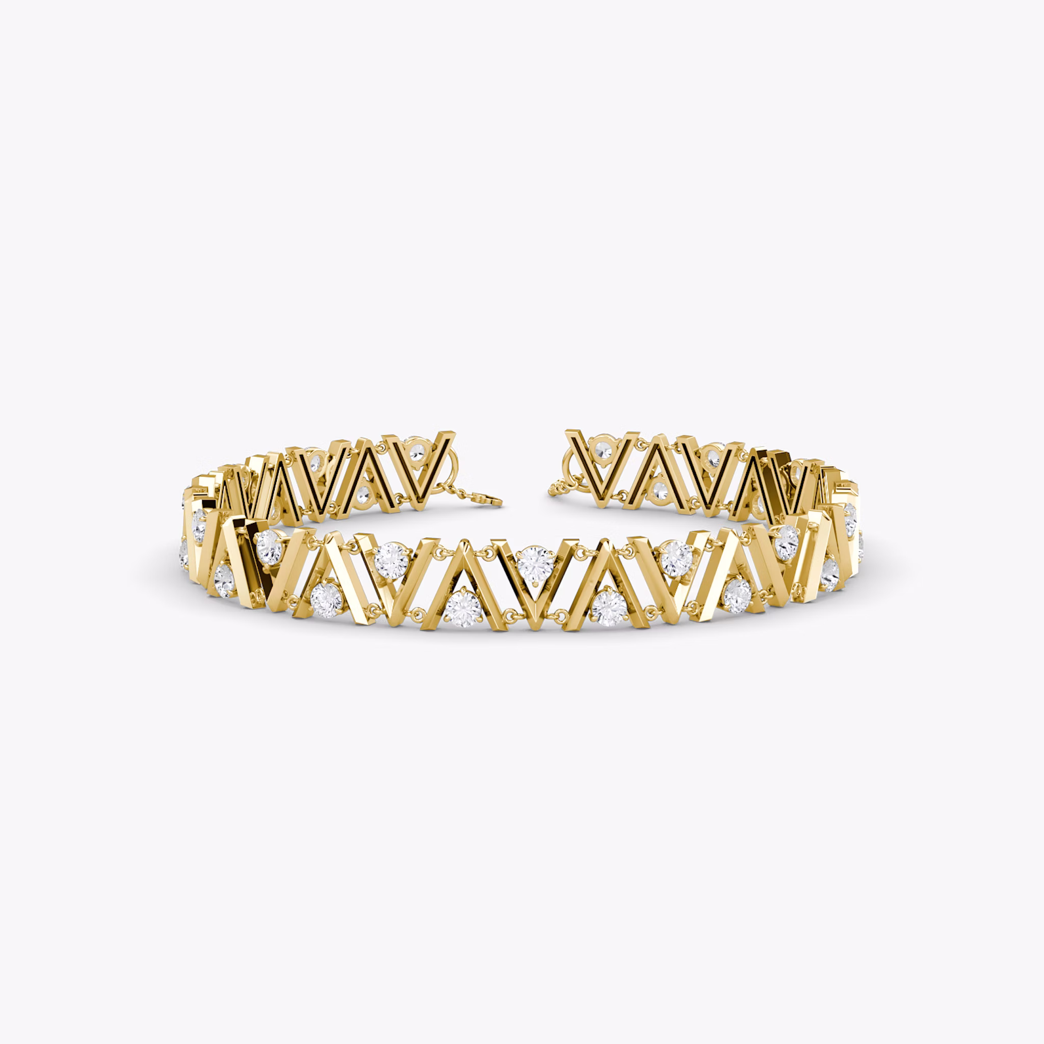 VRAI V Tennis Choker | 14k | Yellow Gold | chainLength: 15
