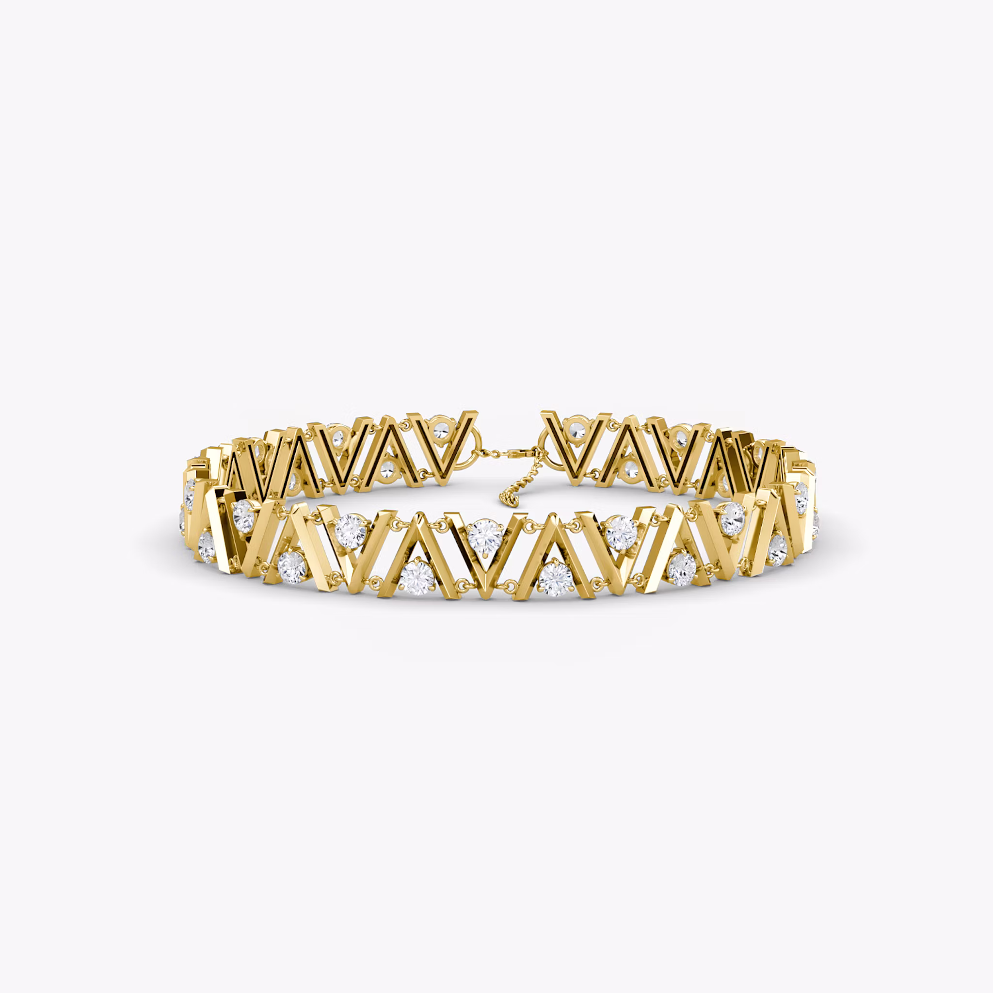 VRAI V Tennis Choker | Yellow Gold