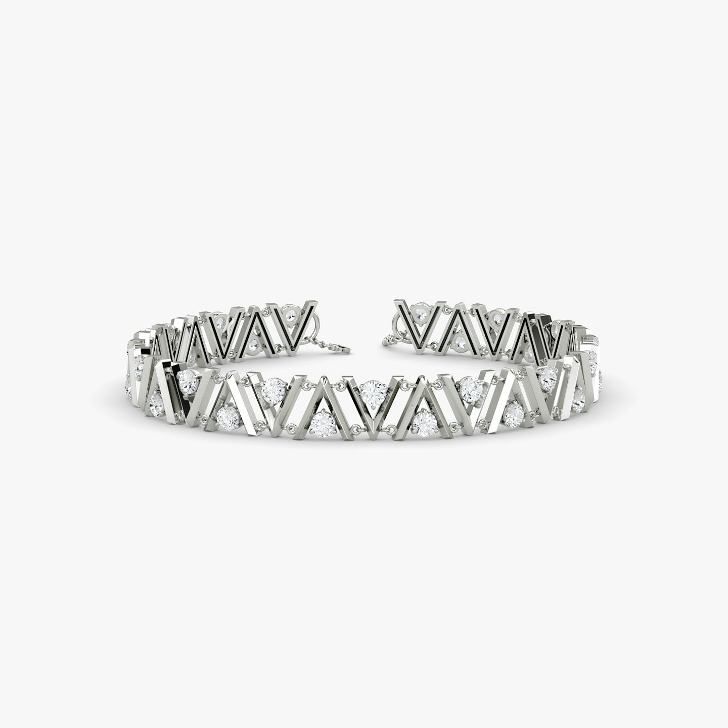VRAI V Tennis Choker | 14k | White Gold | chainLength: 15