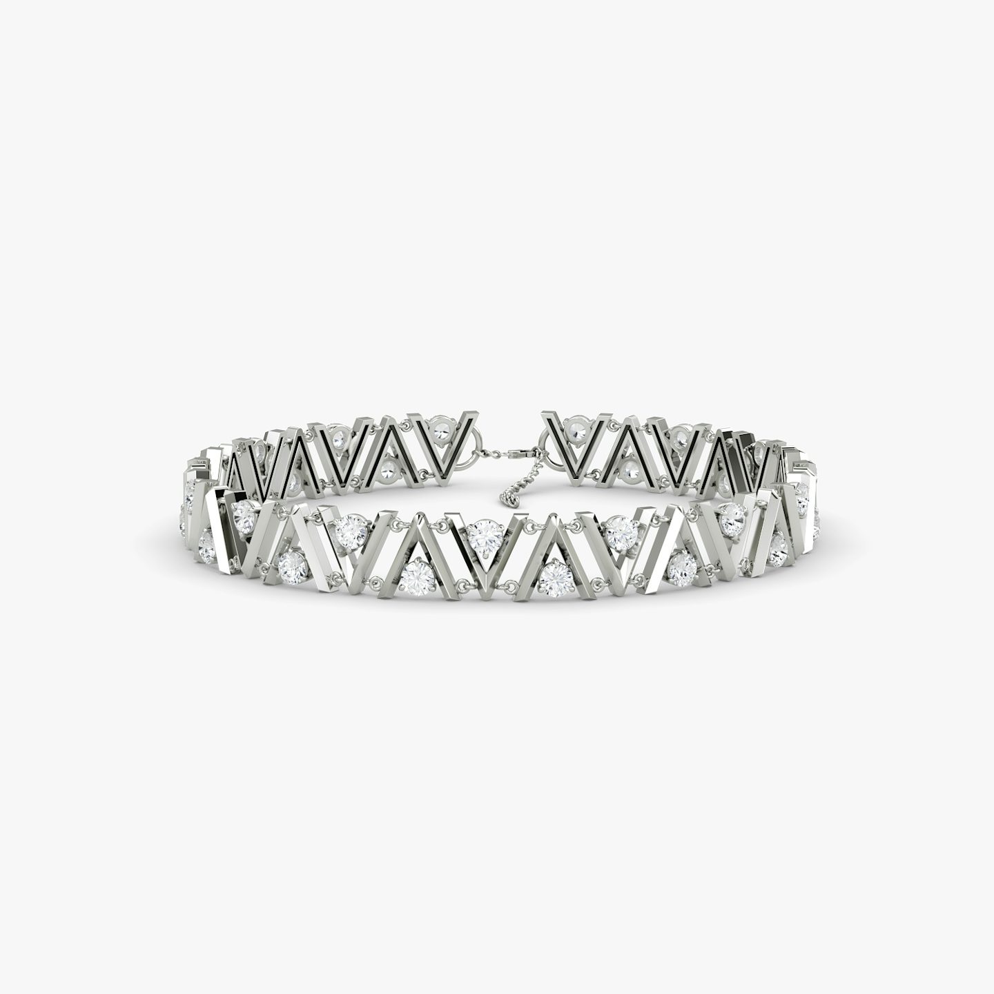 VRAI V Tennis Choker | 14k | White Gold | chainLength: 15