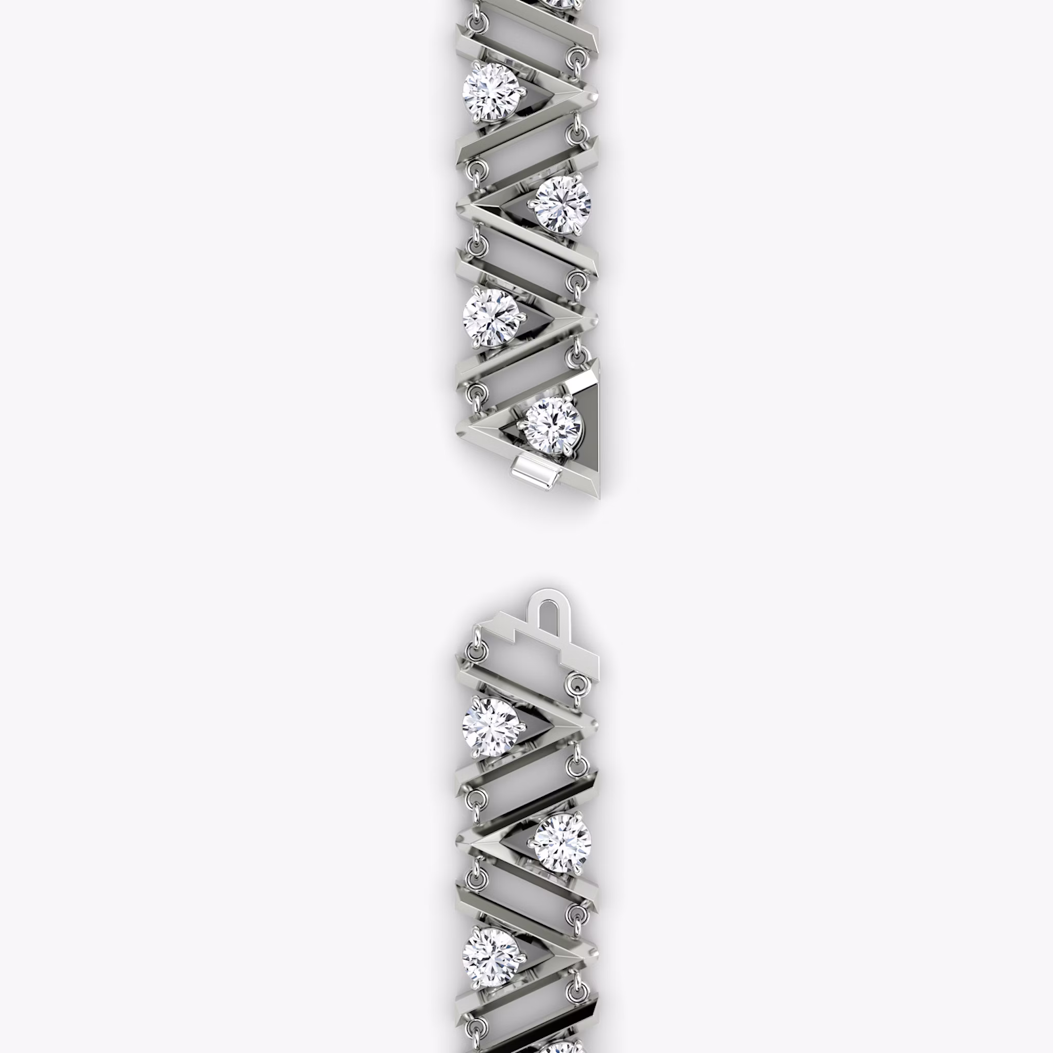 VRAI V Tennis Bracelet | Round Brilliant | 14k | White Gold | diamondSize: original | chainLength: 7