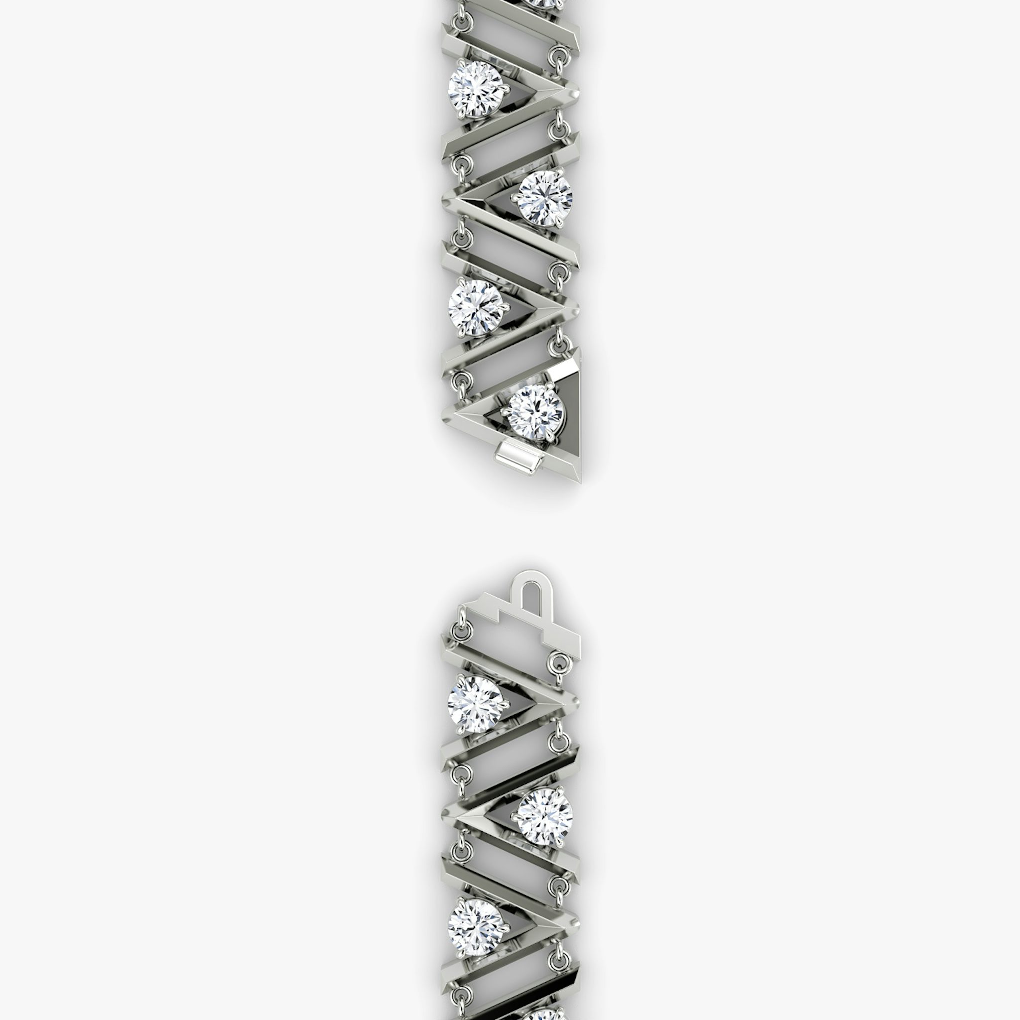 VRAI V Tennis Bracelet | Round Brilliant | 14k | White Gold | diamondSize: original | chainLength: 7