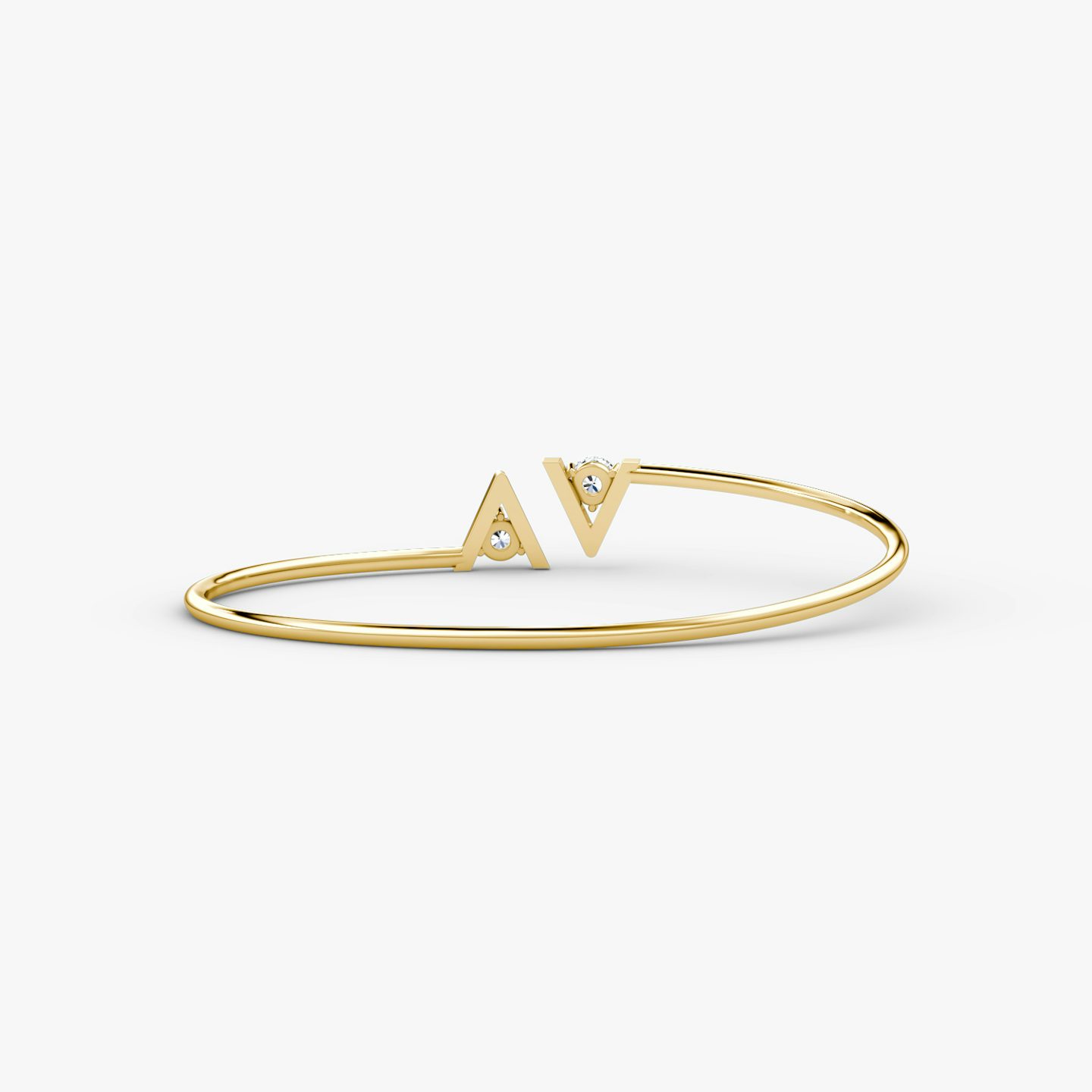 VRAI V Flex Bangle | Round Brilliant | 14k | Yellow Gold | size: Medium
