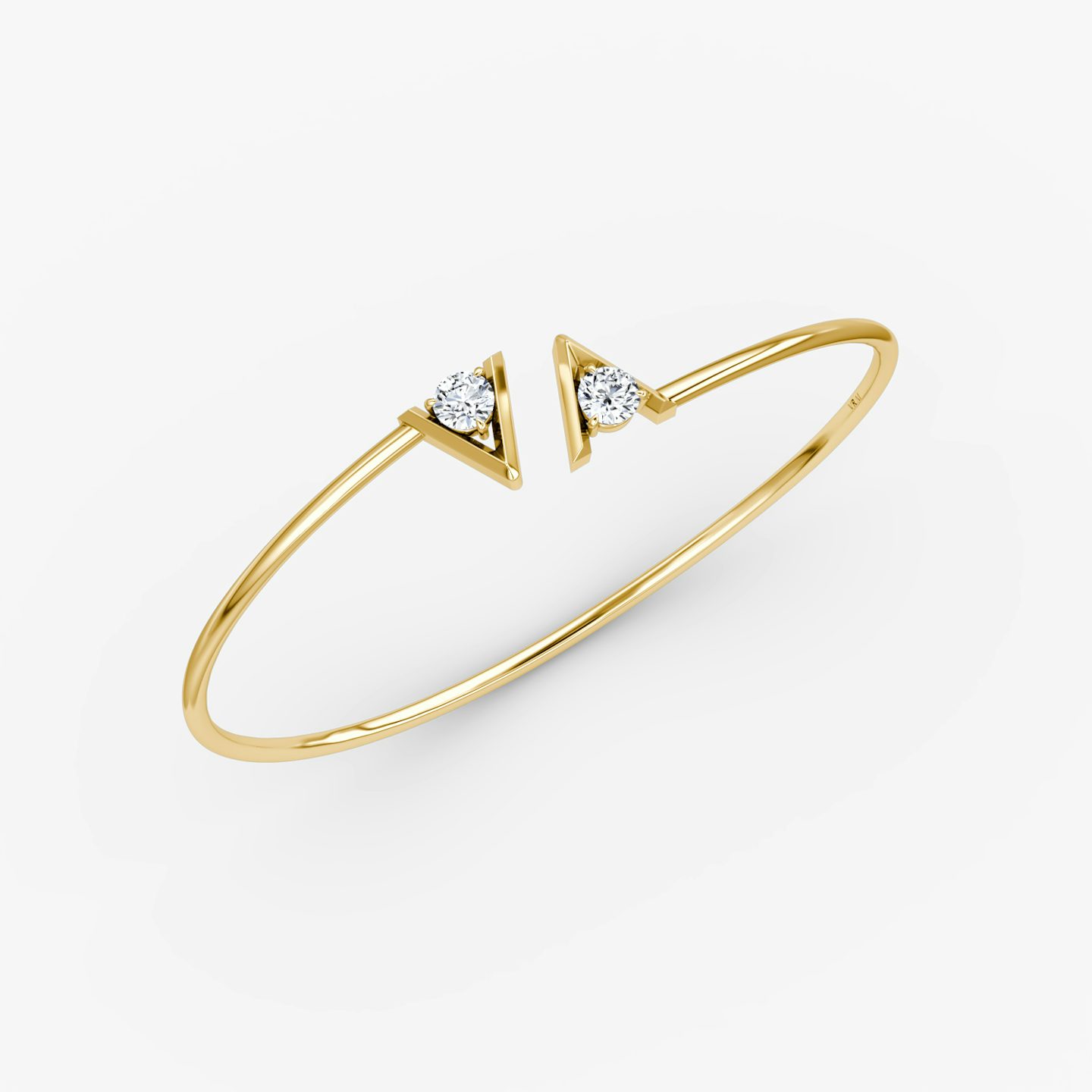 VRAI V Flex Bangle | Round Brilliant | 14k | Yellow Gold | size: Medium
