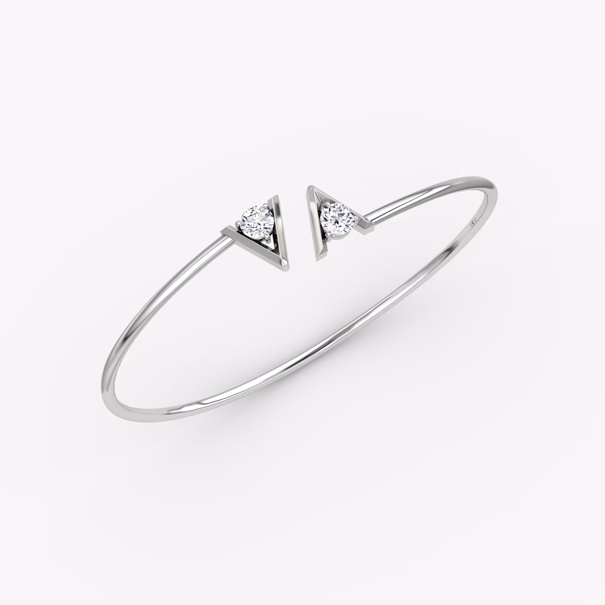 VRAI V Flex Armreif | Rund | 14k | Weißgold | size: Medium