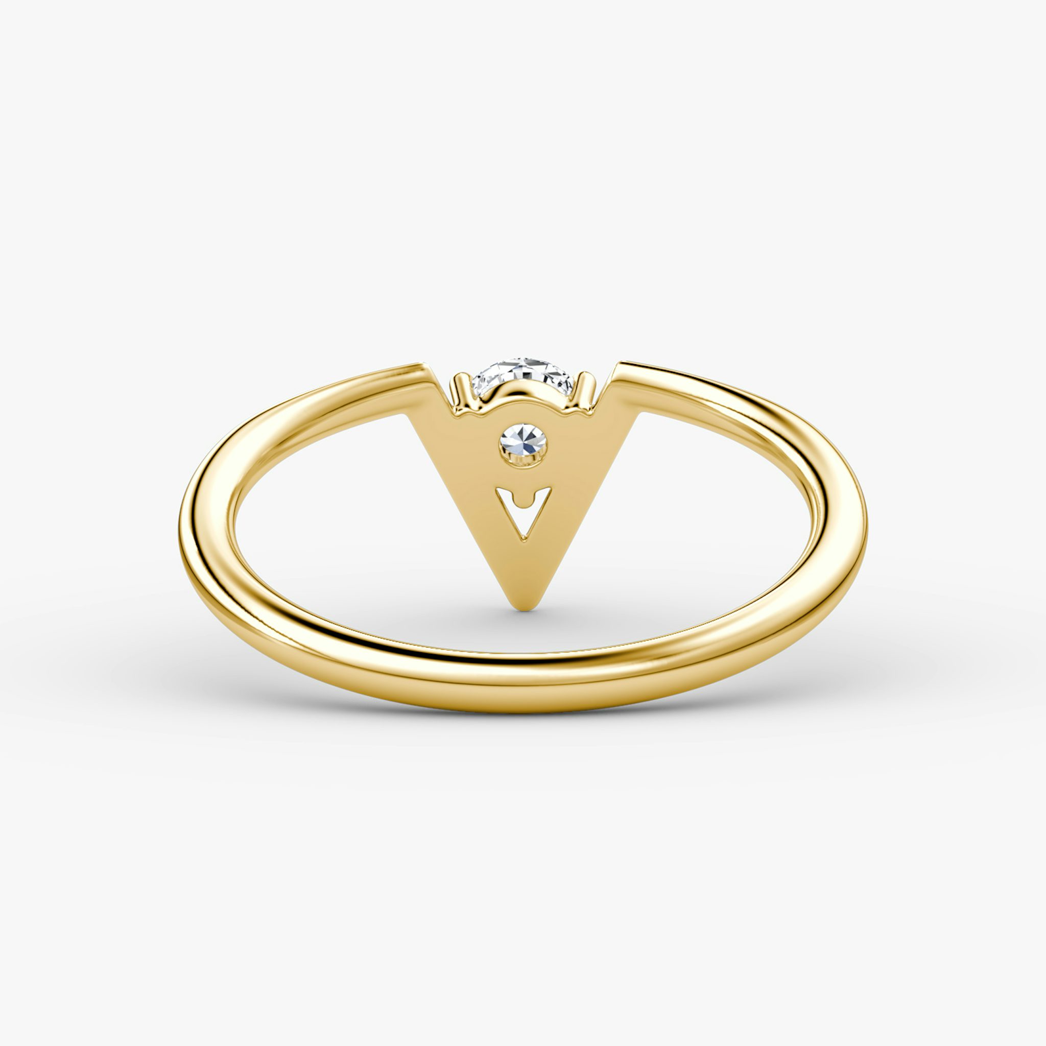 VRAI V Solitaire Ring | Round Brilliant | 14k | Yellow Gold | caratWeight: 0.25ct